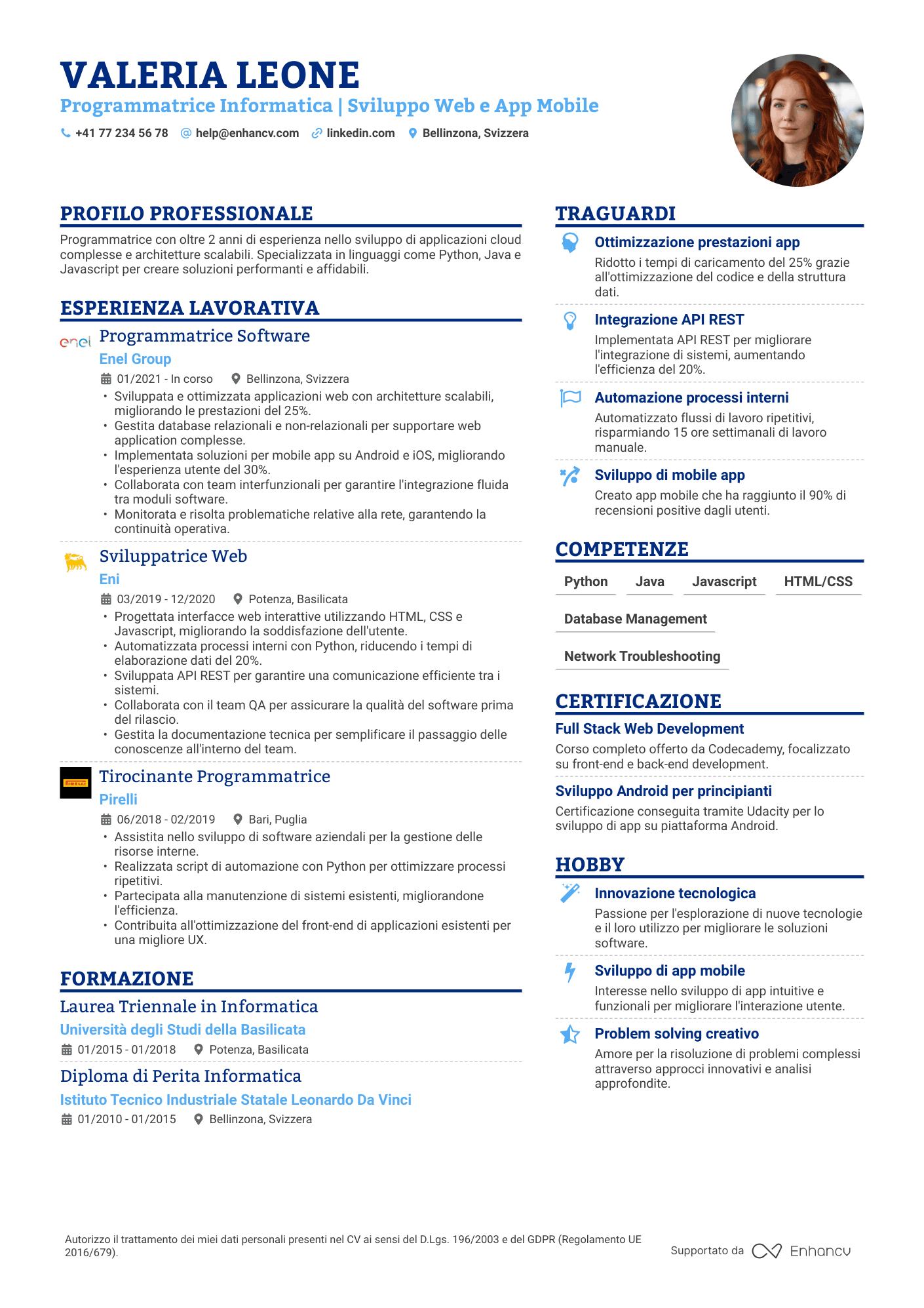 Doppia Colonna con loghi — Modelli di CV gratuiti