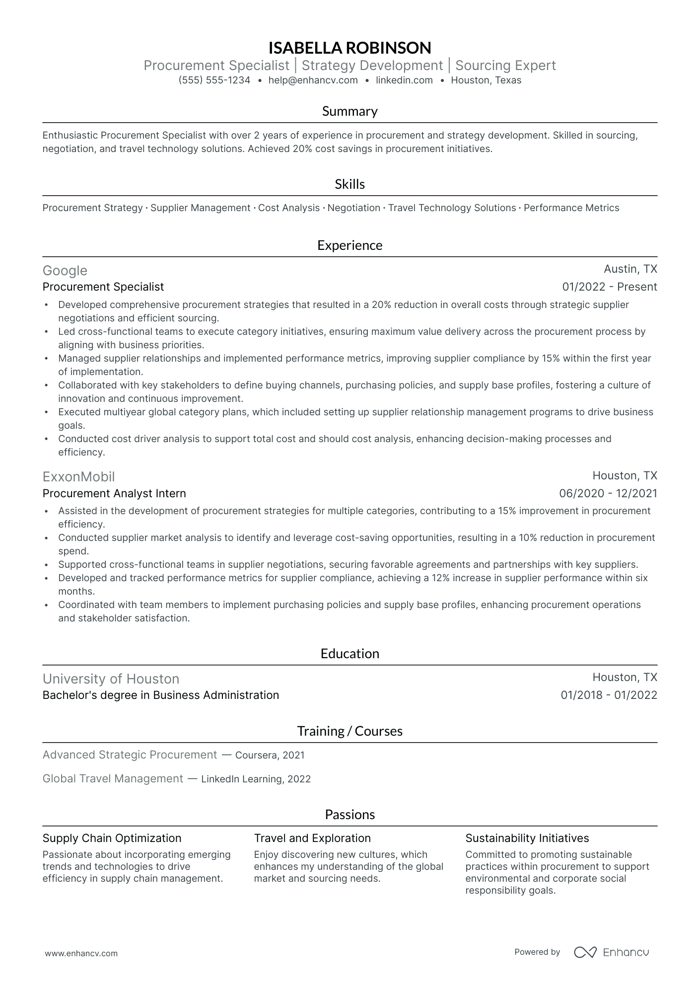 Business Travel Agent resume example