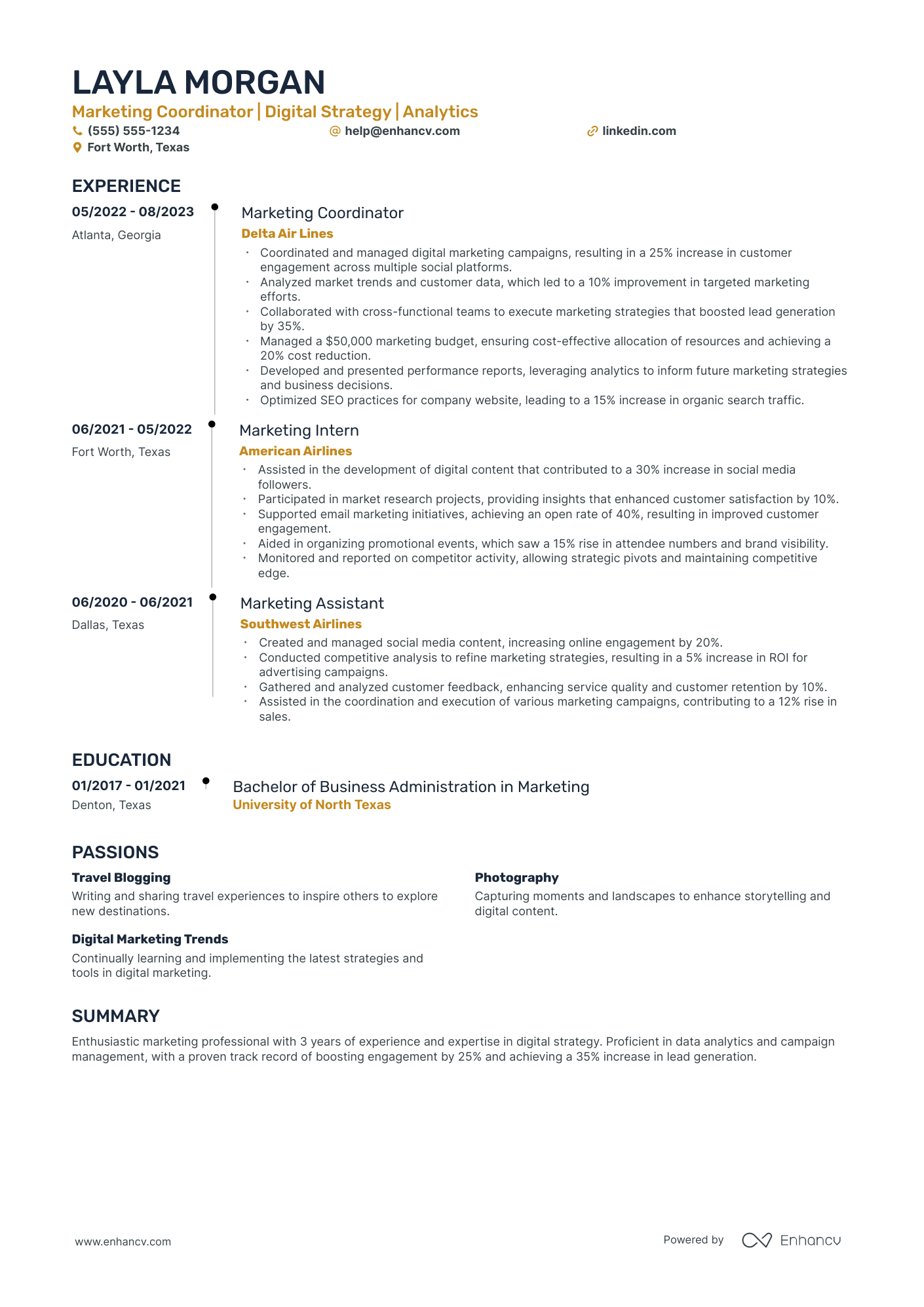 Senior Catering Consultant resume example