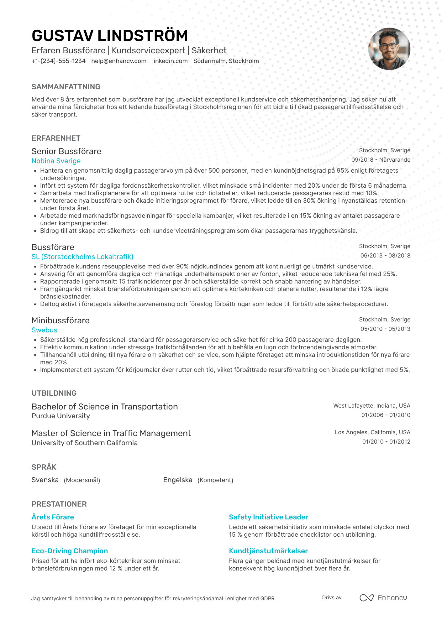 Bussförare CV