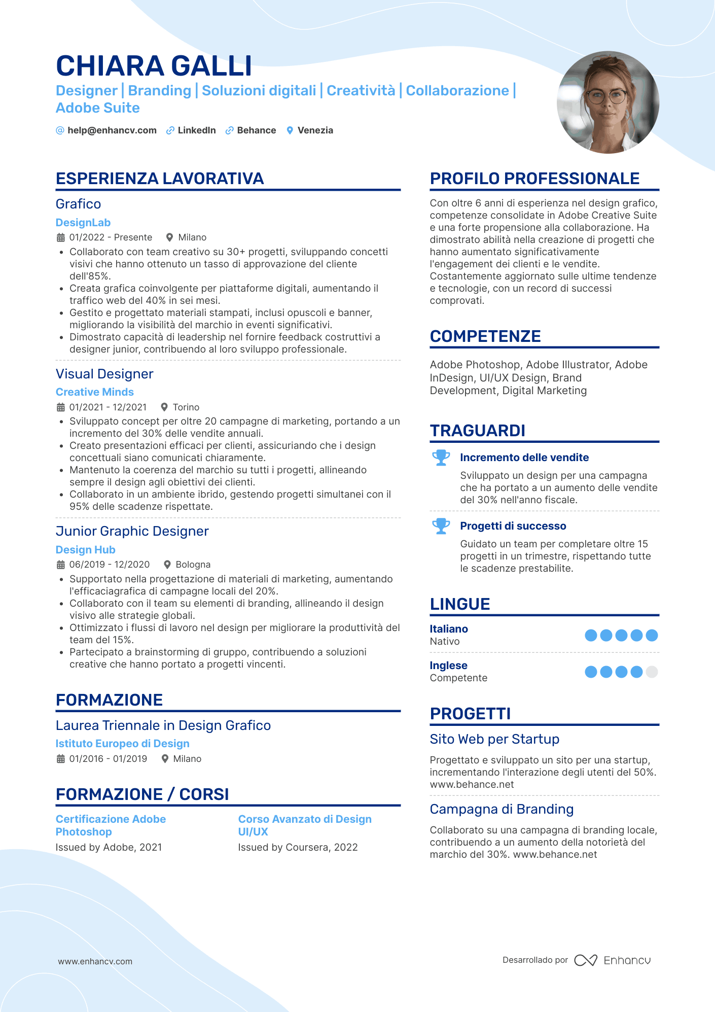 graphic designer it CV