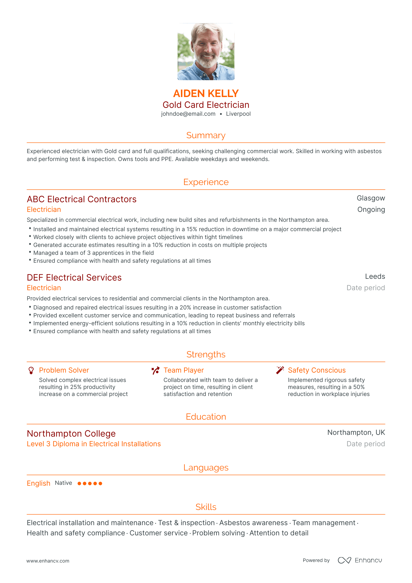 3 Electrician Cv Examples For 2023