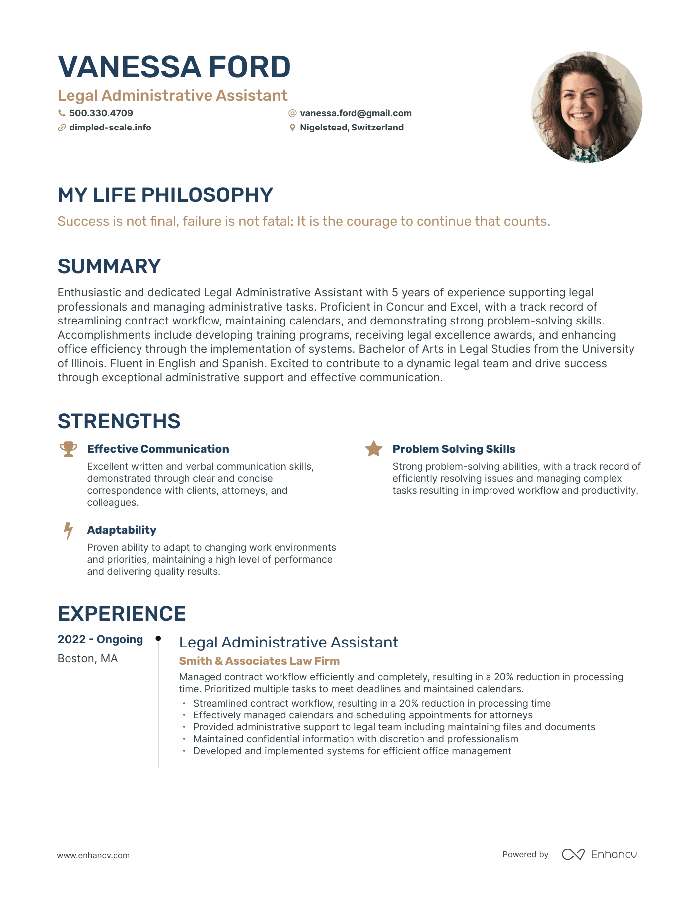 Creative Legal Administrative Assistant Resume Example
