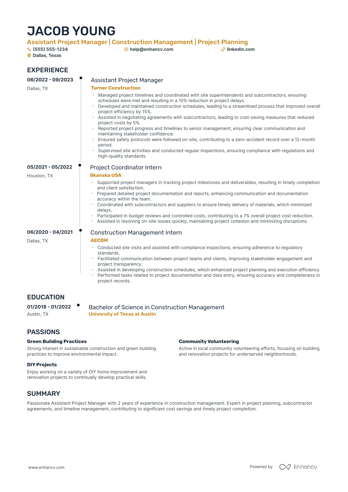 Assistant Project Manager Resume Example Resume Example