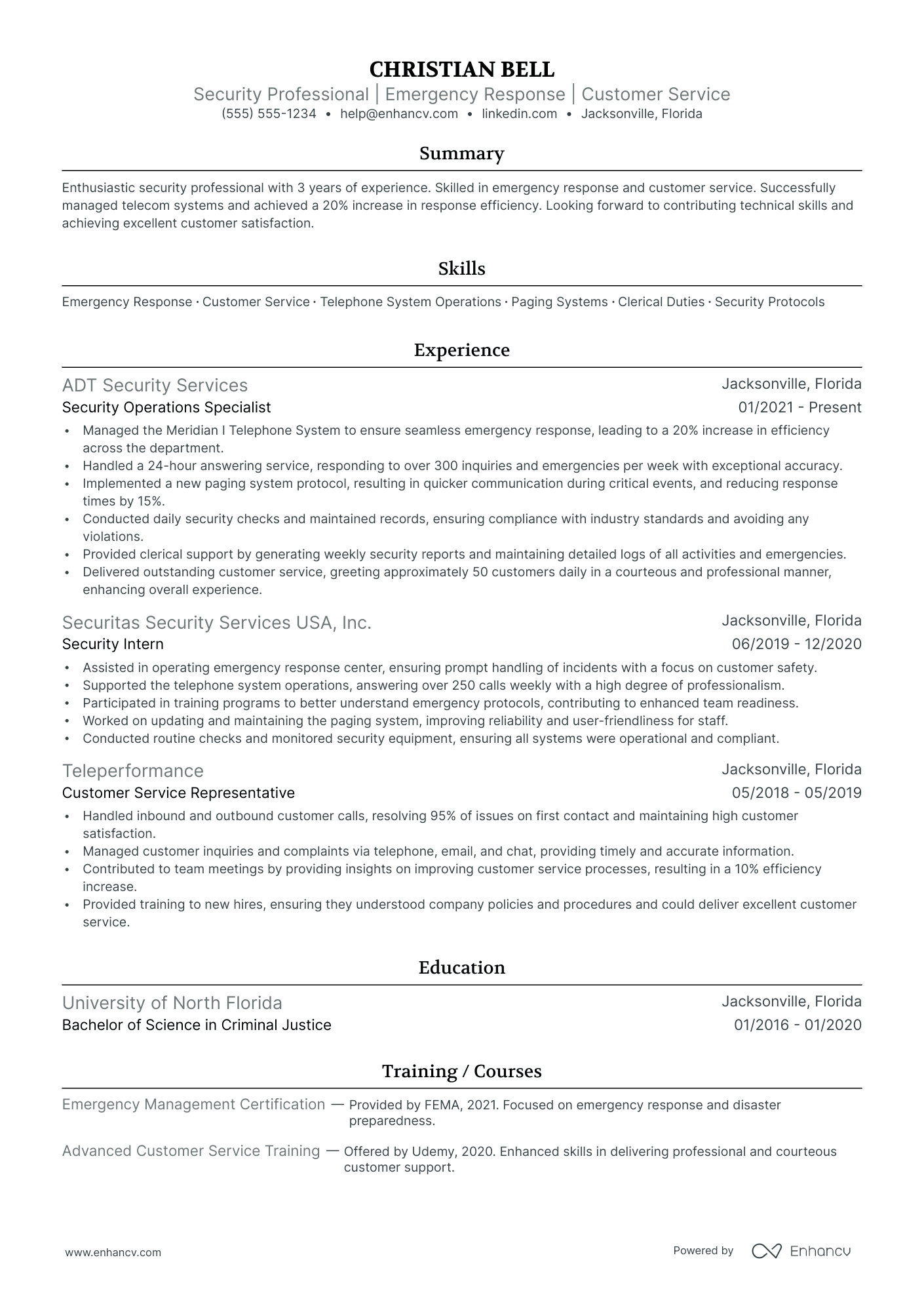 Senior Call Center Operator resume example