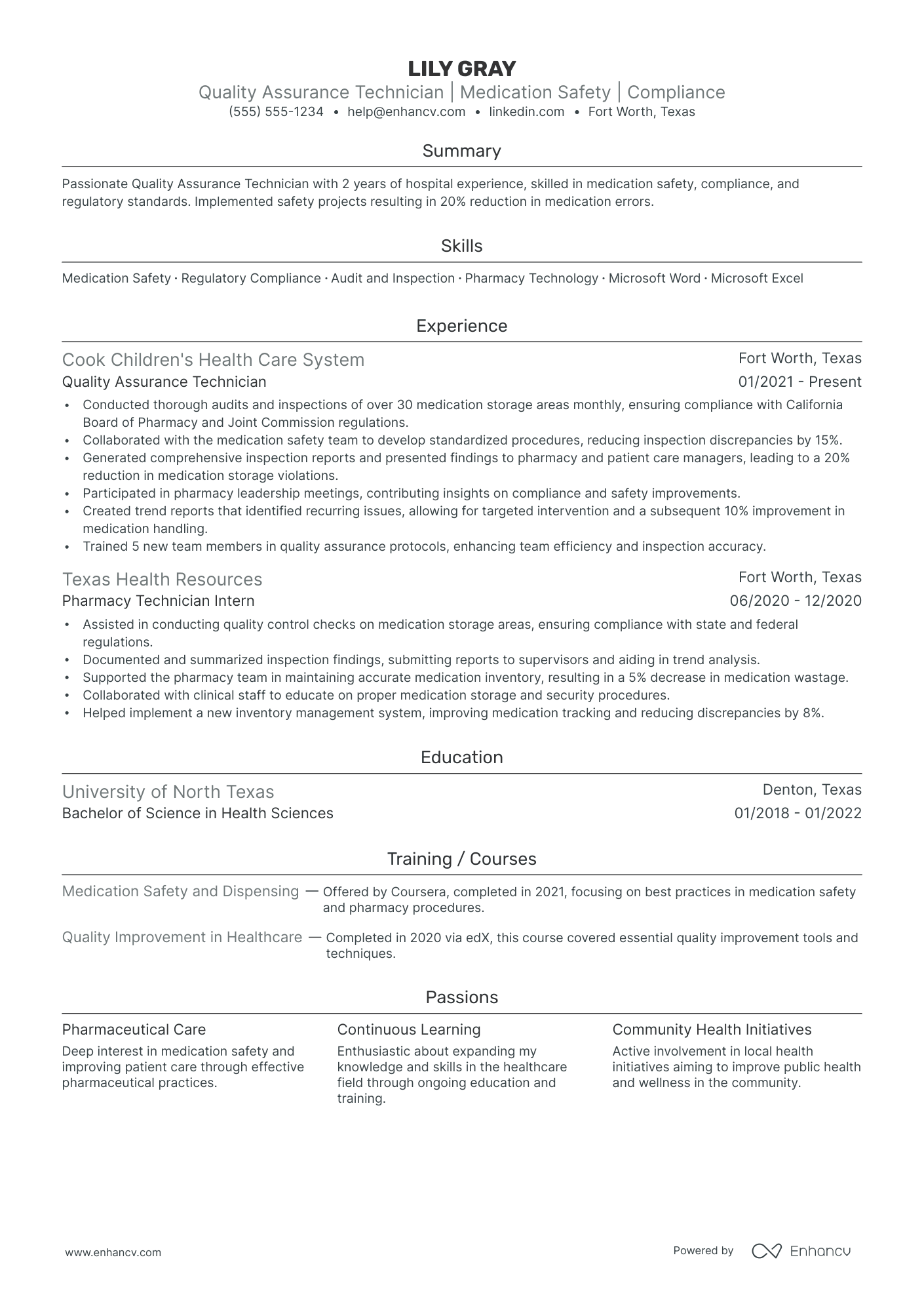 Pharmacy Tech Quality Assurance Officer Resume Example Resume Example