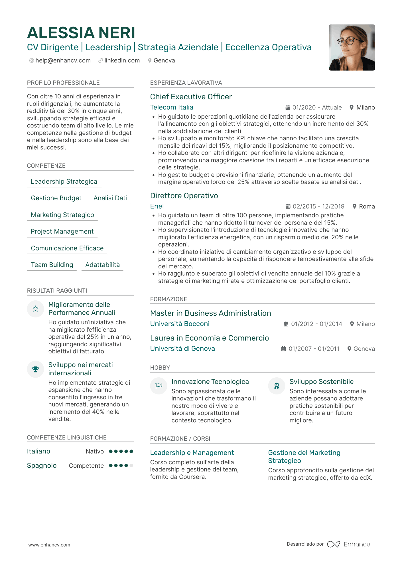 Amministratore Delegato CV