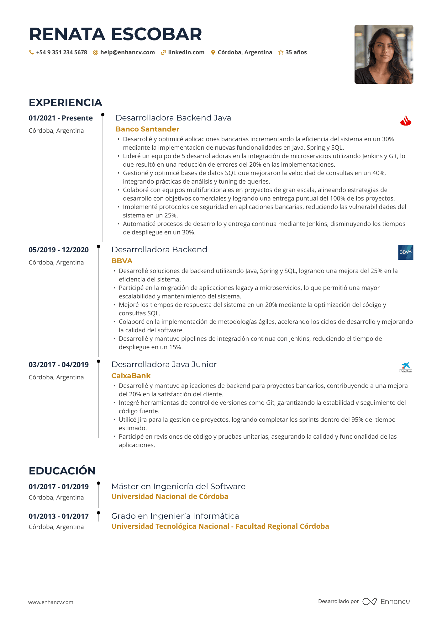 Línea de tiempo con logos — Plantillas de CV