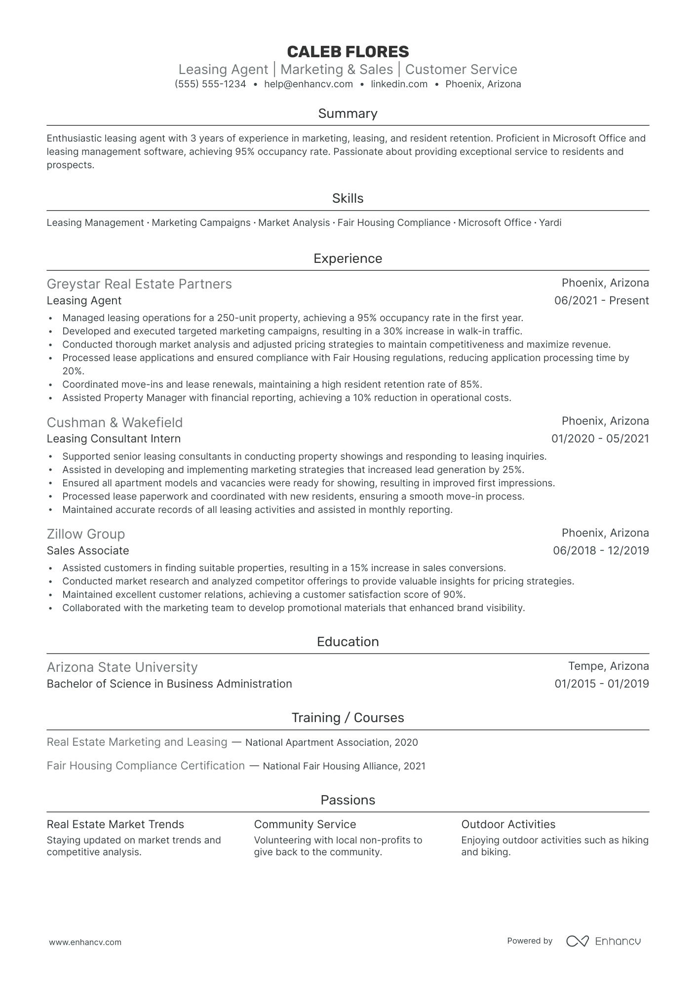 Temporary Leasing Agent Resume Example Resume Example