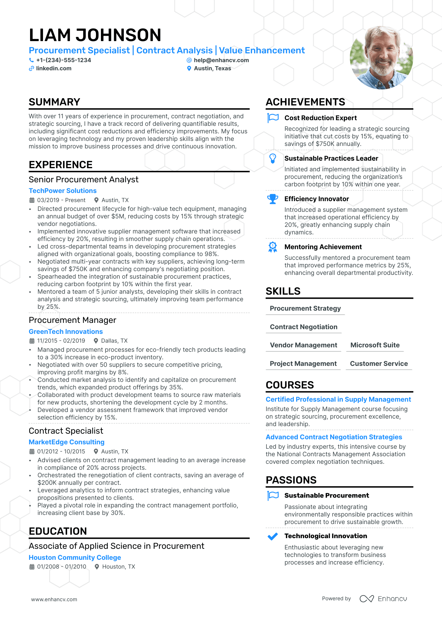 Contract Analyst resume example