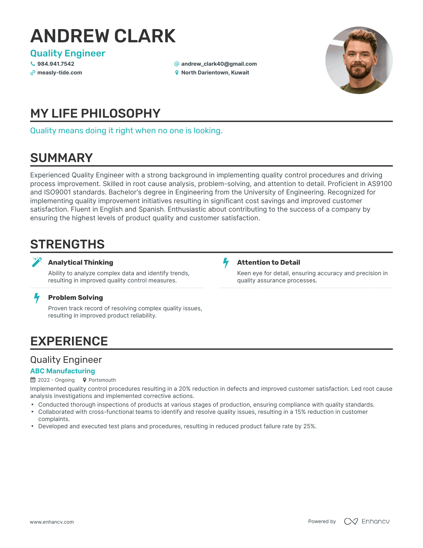 3 Quality Engineer Resume Examples & How-To Guide for 2023