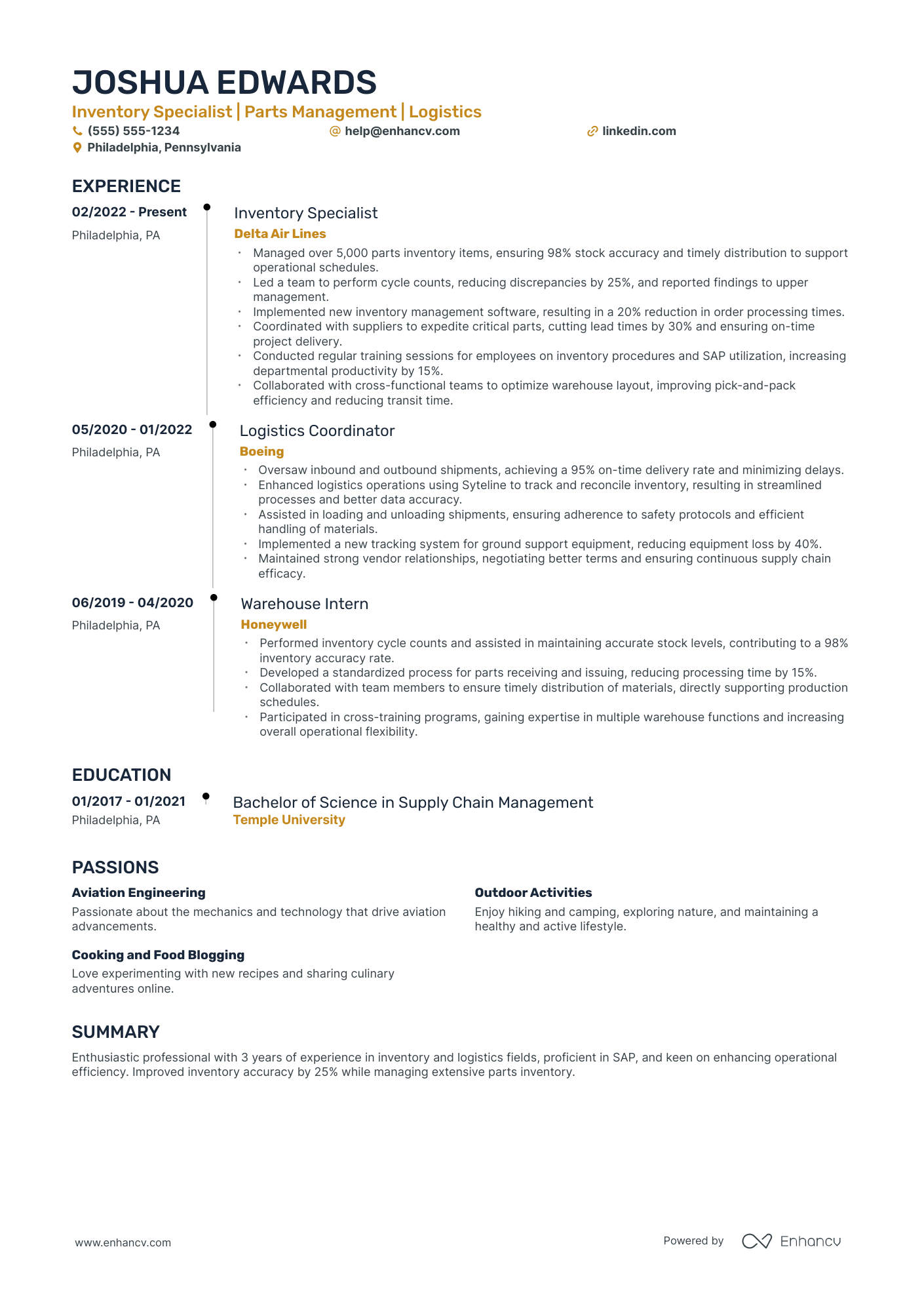 Hazardous Material Handler resume example