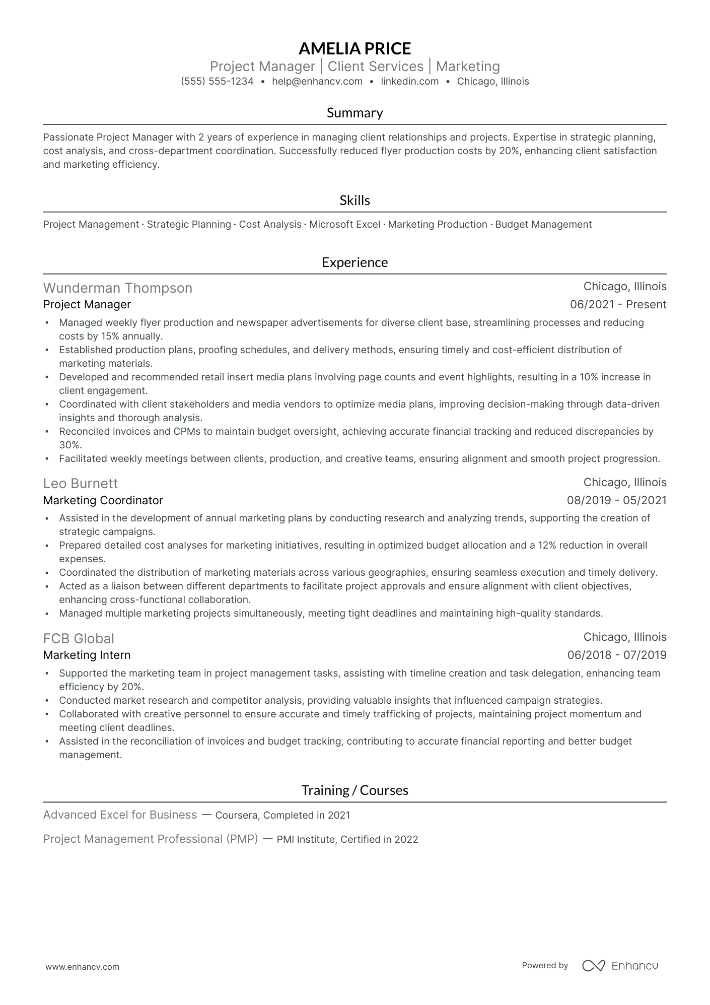 Client Relations Project Manager Resume Example Resume Example