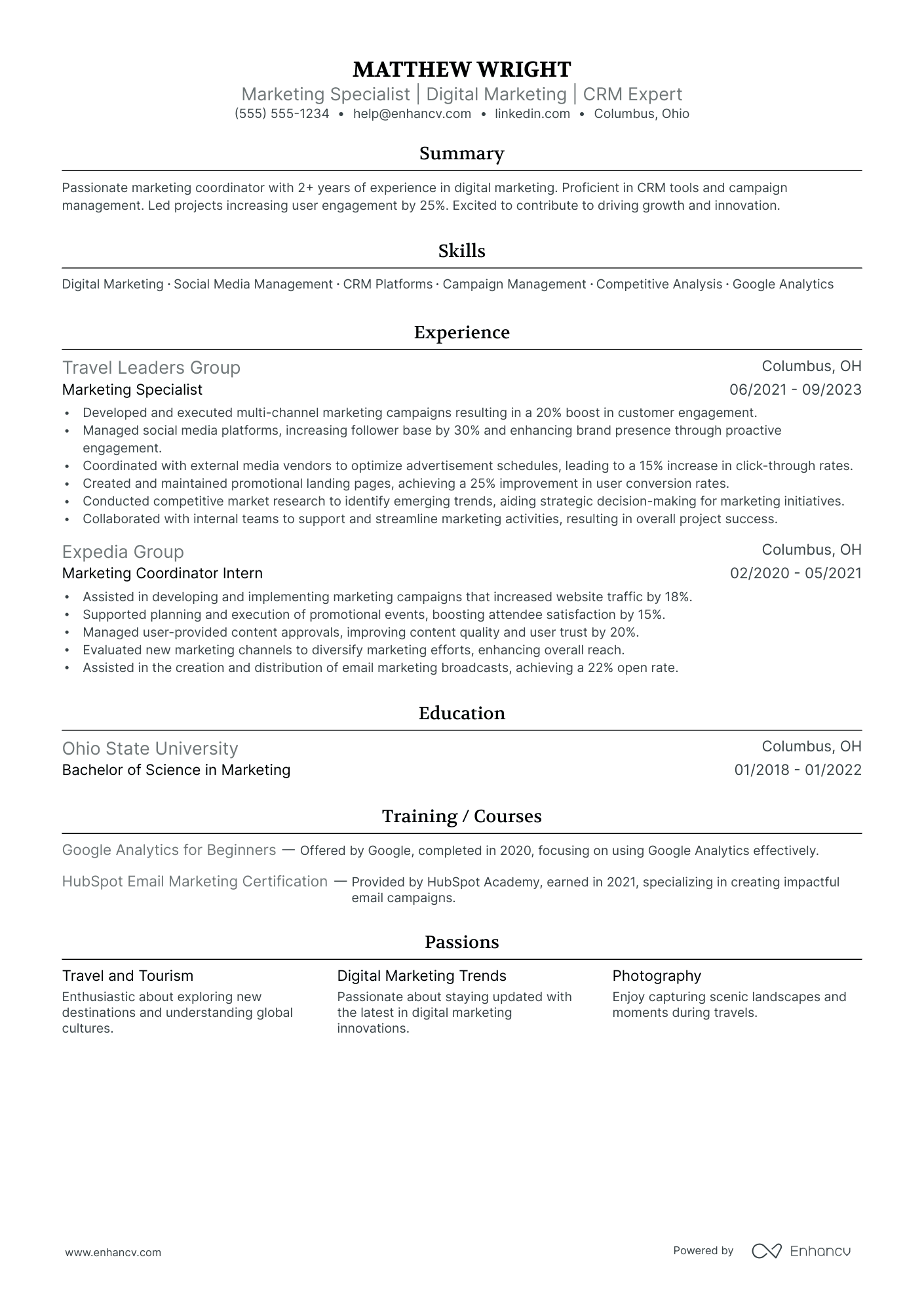 Brand Ambassador Marketing Coordinator Resume Example Resume Example