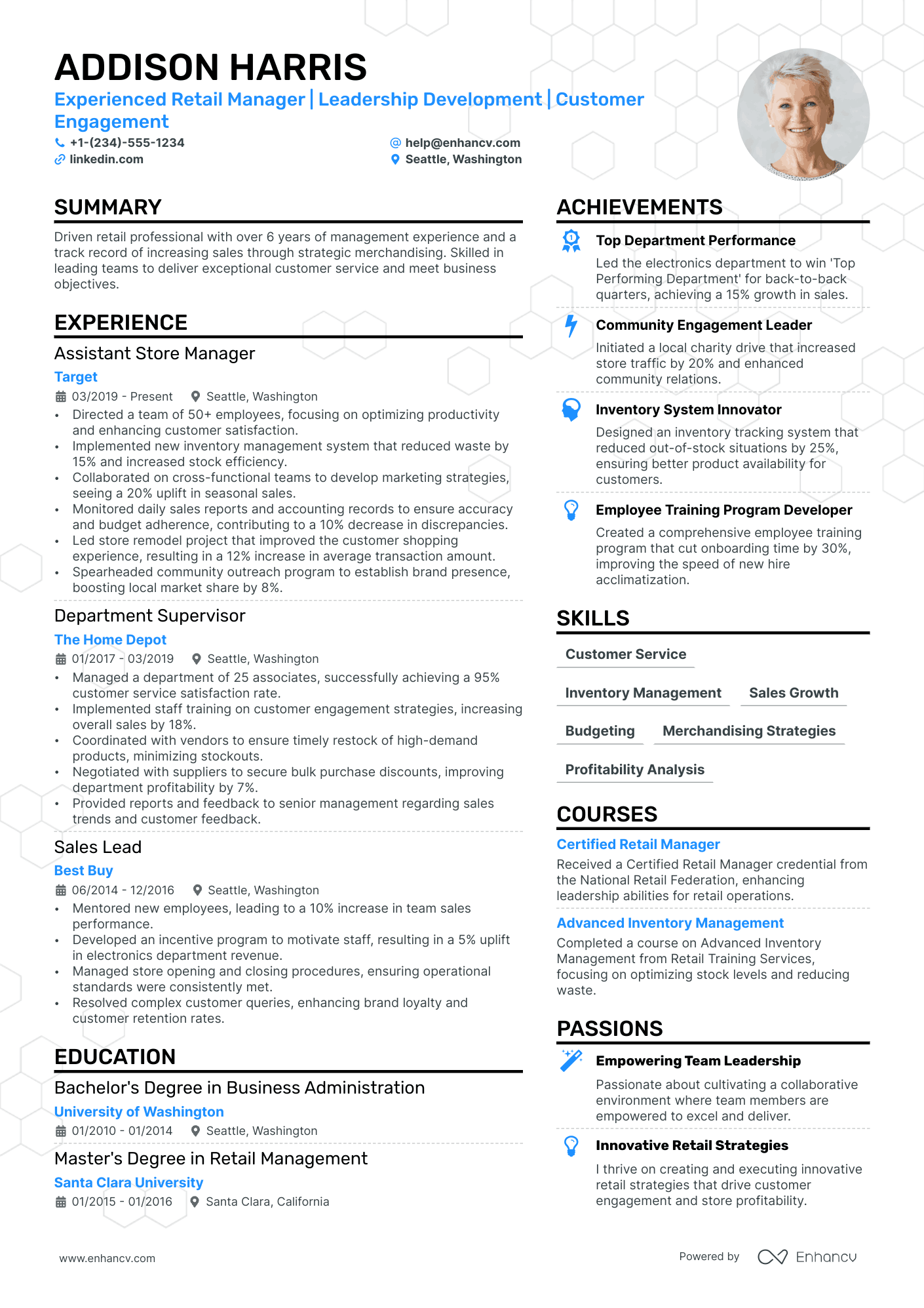 CVS Store Manager resume example