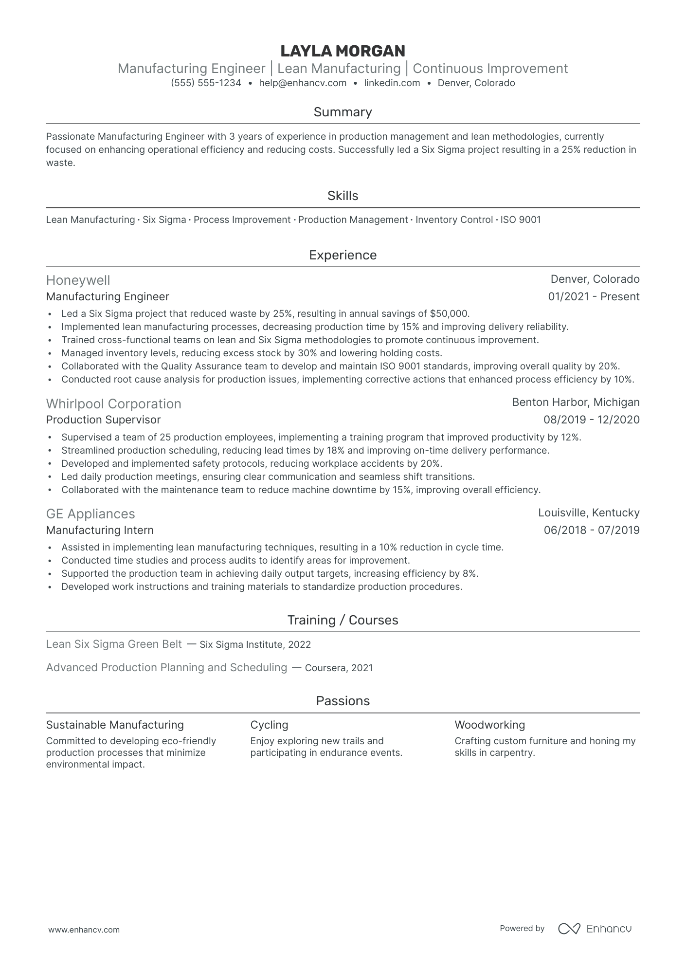 Post-Production Manager resume example