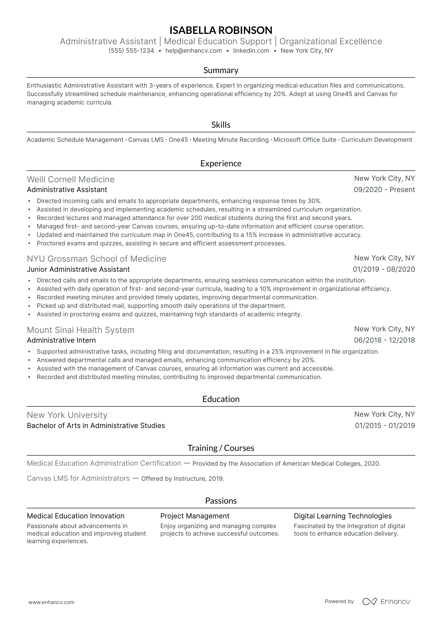 Medical Administrative Assistant resume example