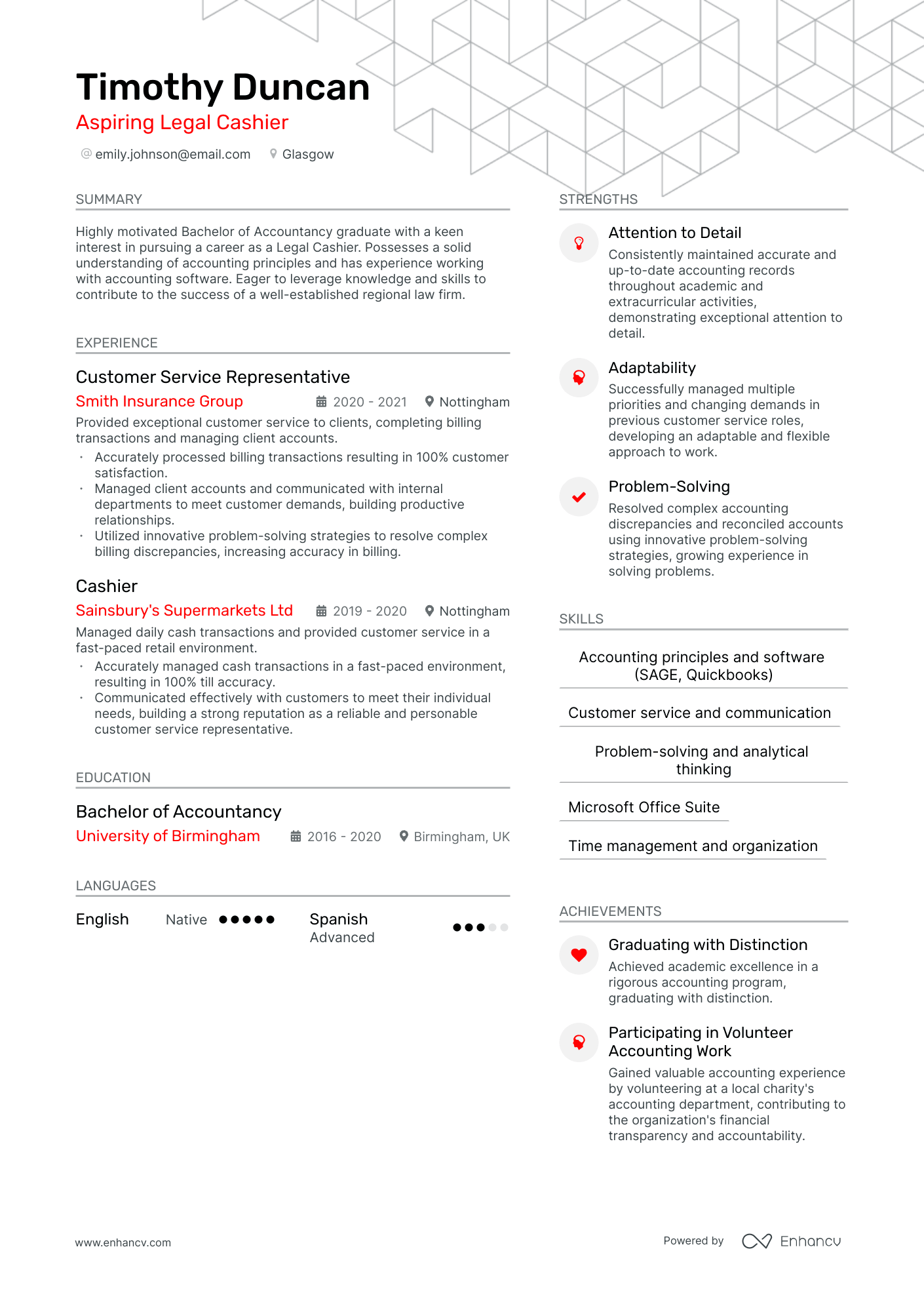 3 Cashier CV Examples for 2024