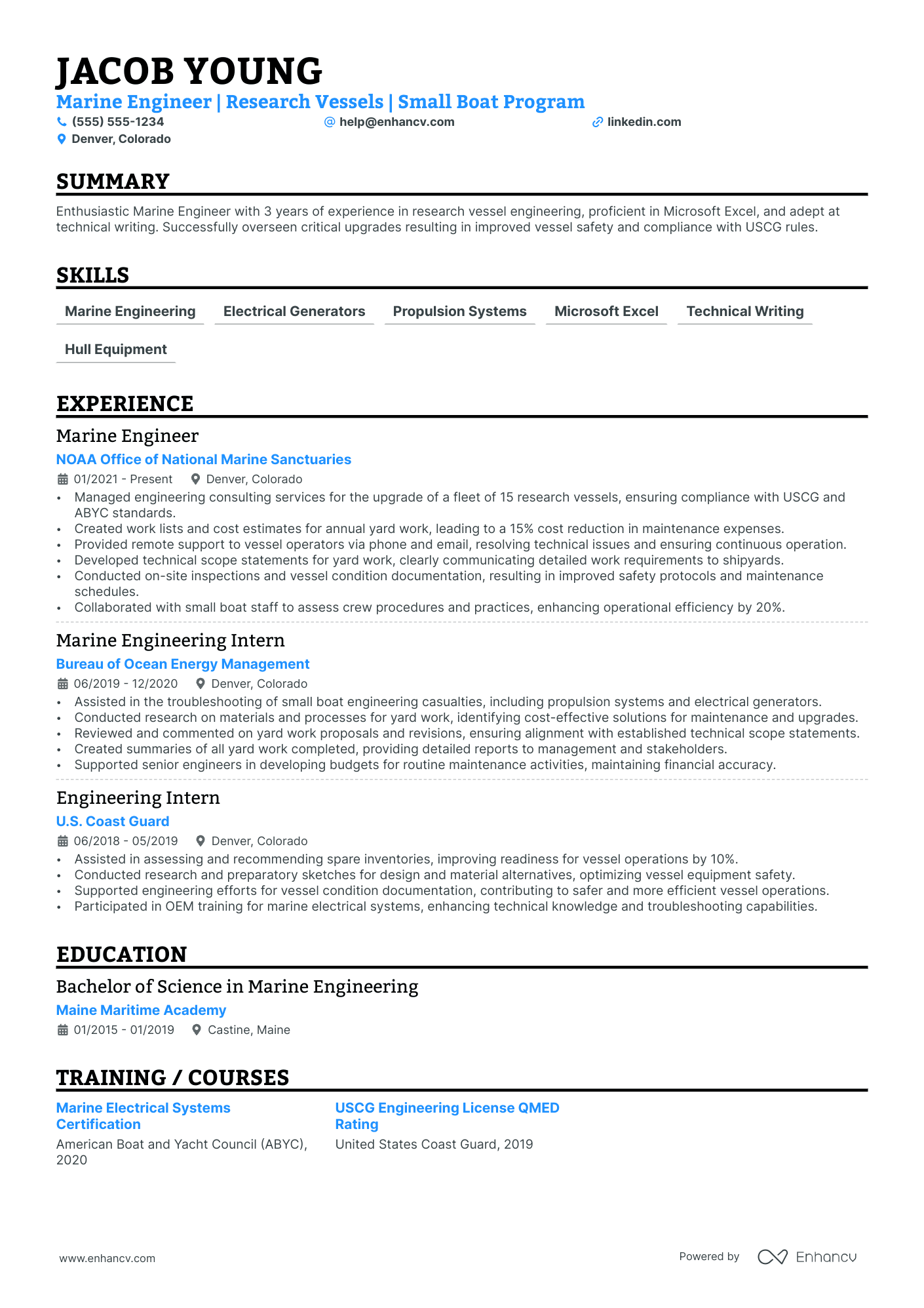 Marine Systems Engineer Resume Example Resume Example