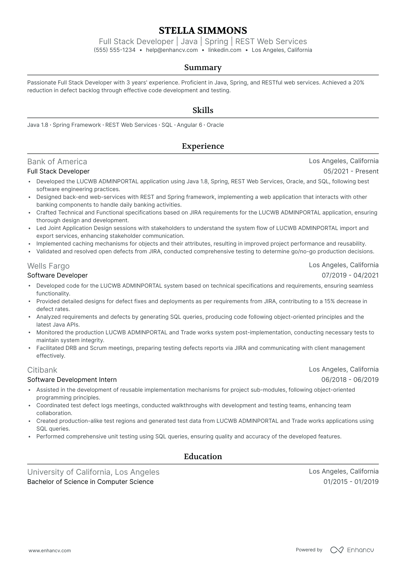 Full Stack Mobile Developer Resume Example Resume Example