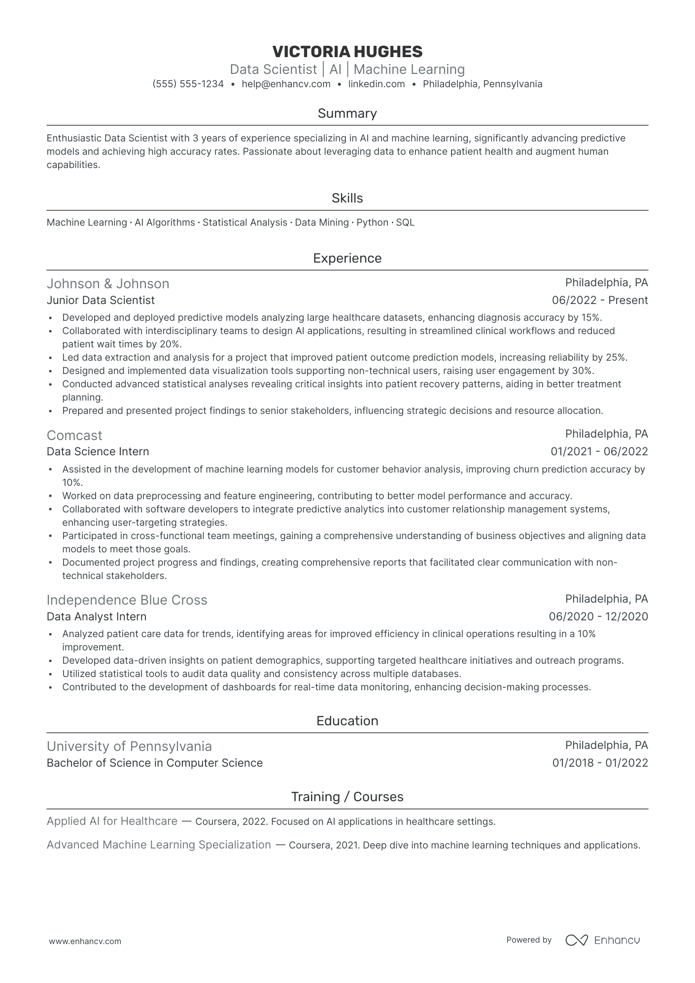 Data Science Analyst Resume Example Resume Example