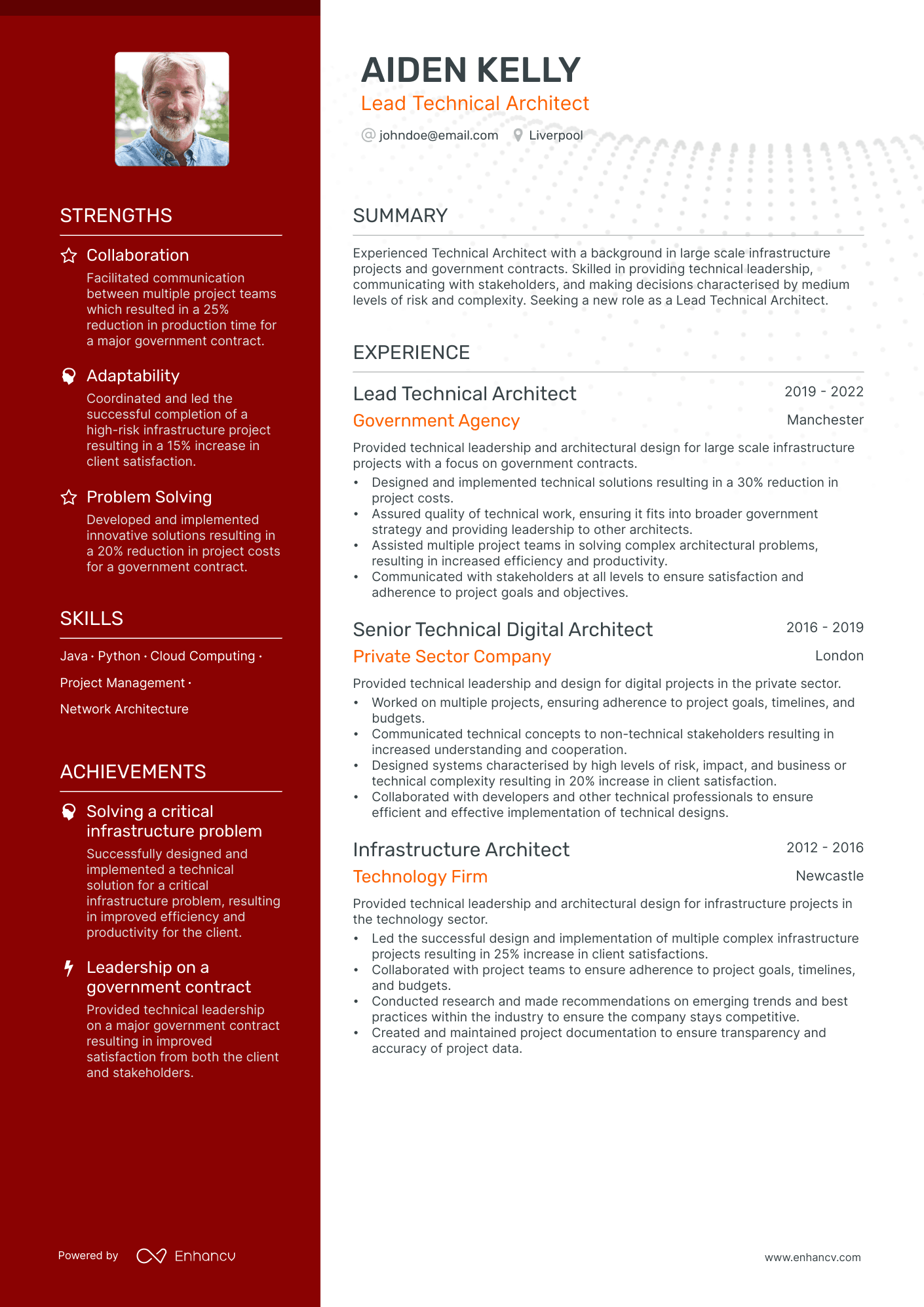 3 Architect CV Examples for 2024