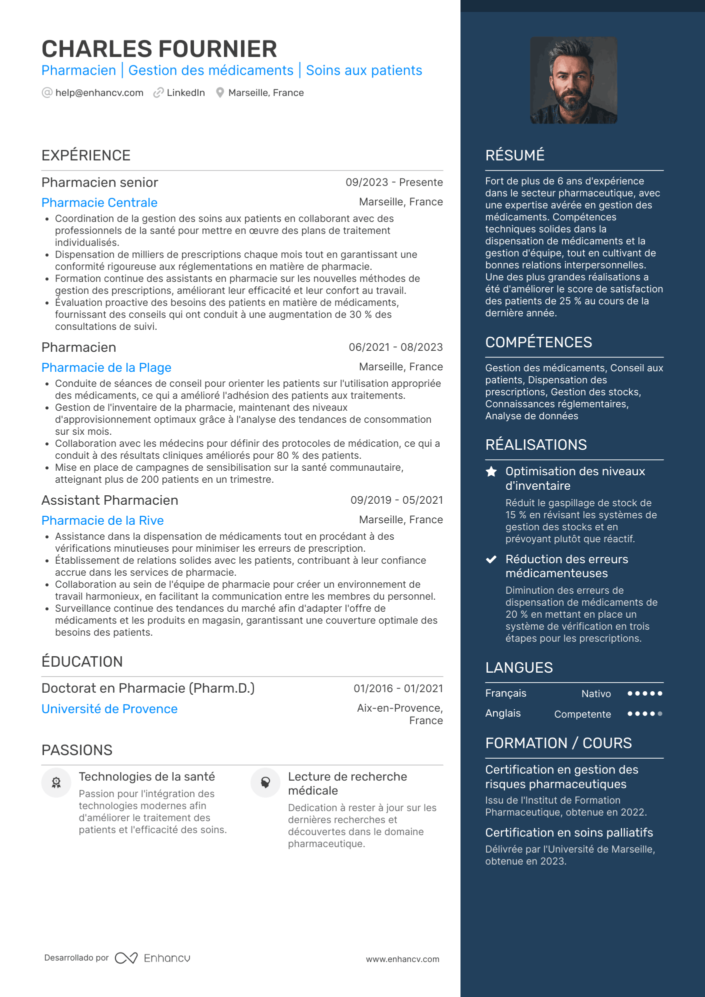 pharmacien CV