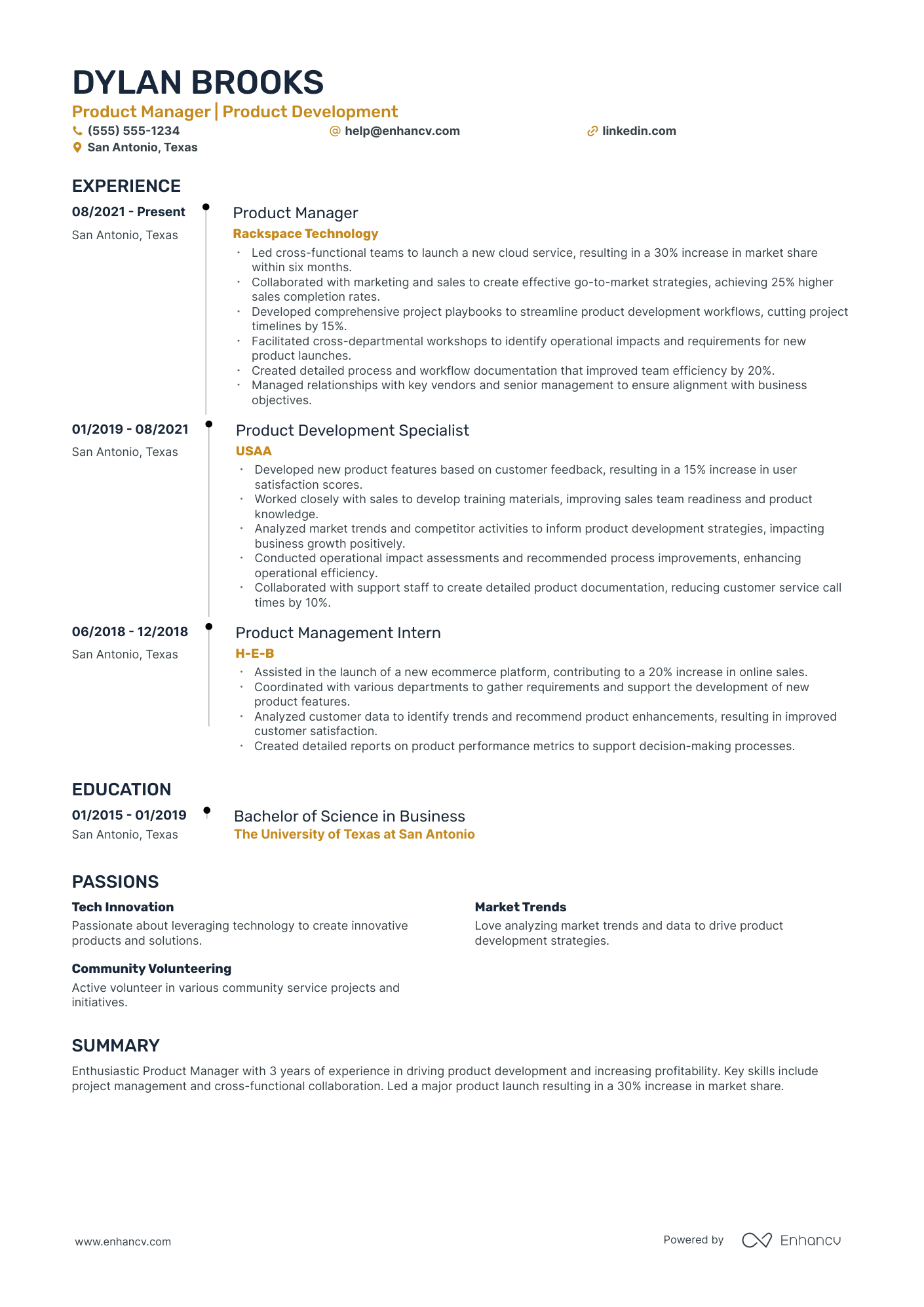 Agile Product Owner resume example