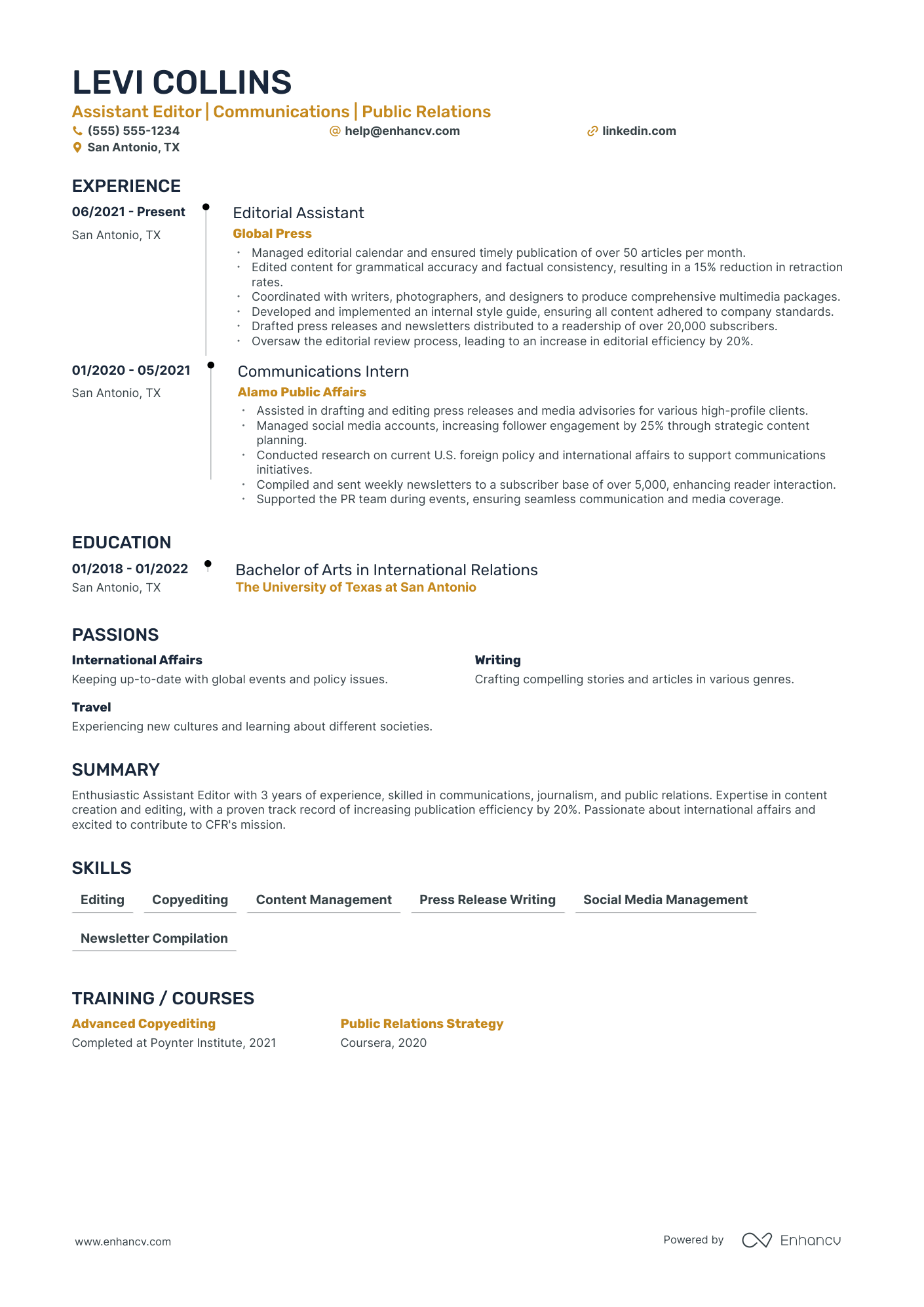 Assistant Photo Editor resume example