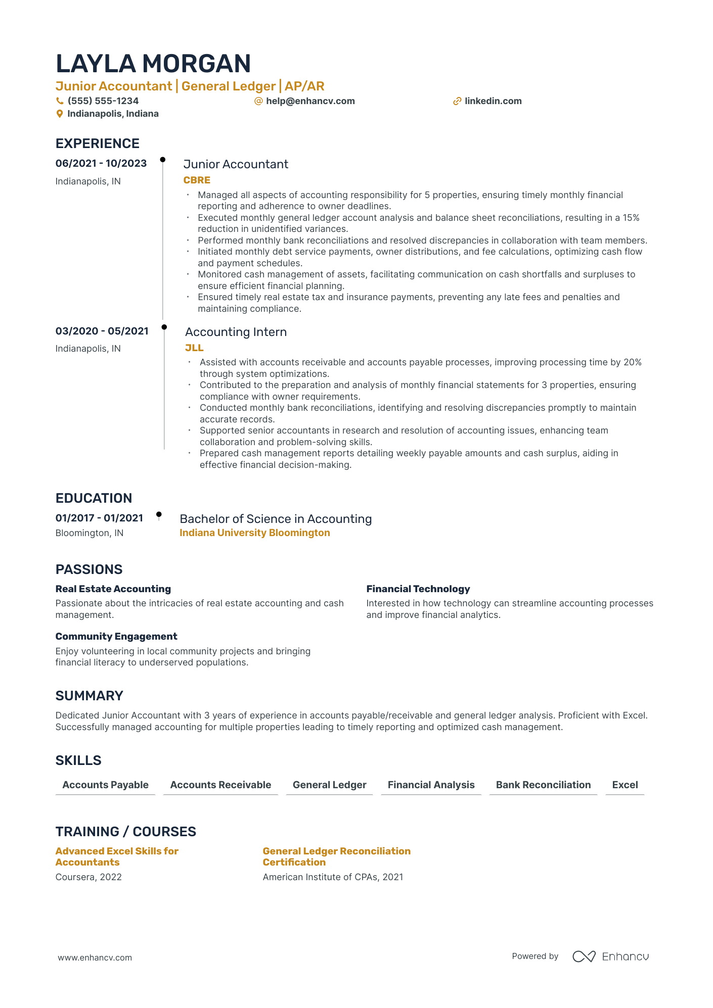 Revenue Accountant resume example