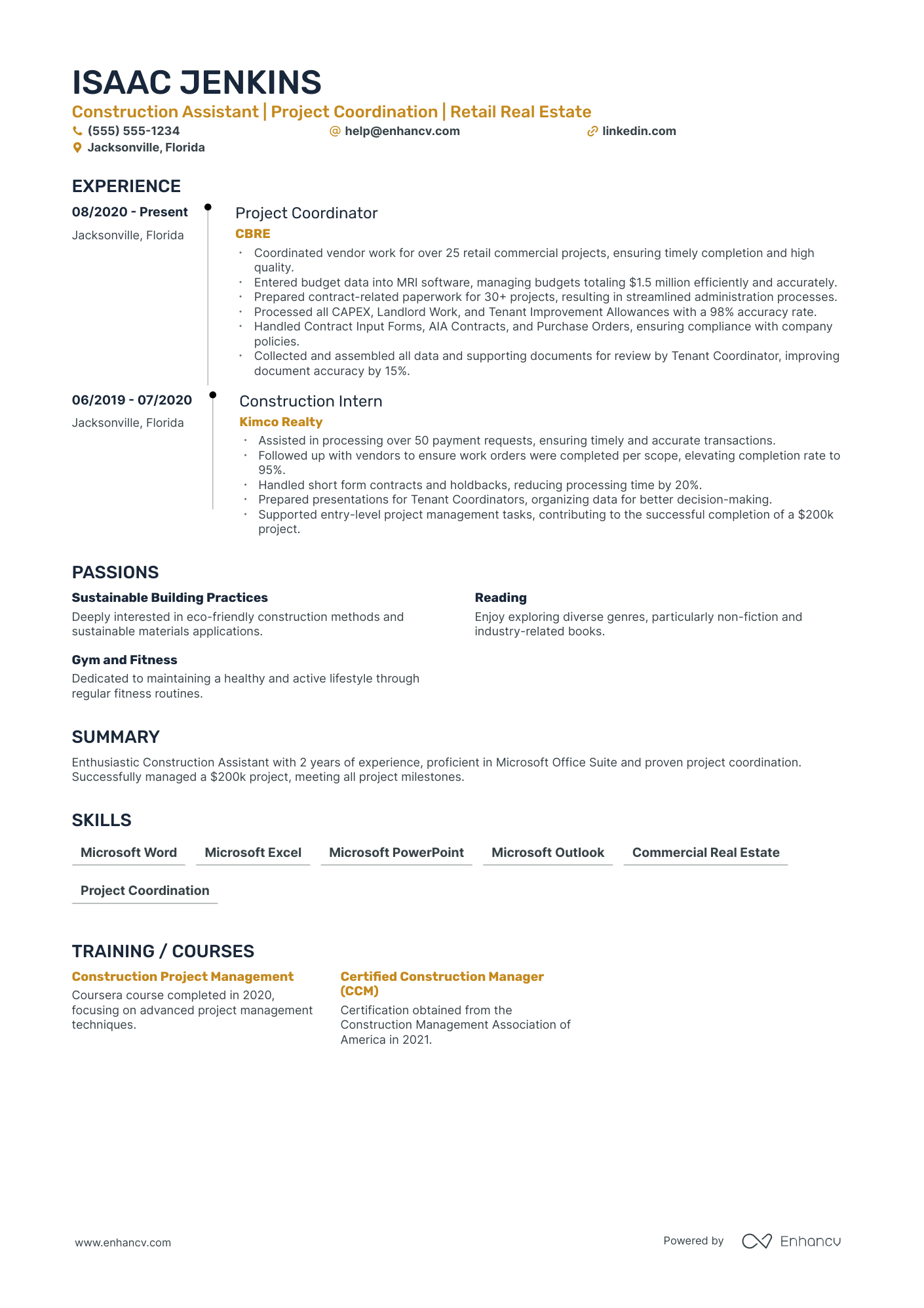 Construction Administrative Assistant Resume Example Resume Example