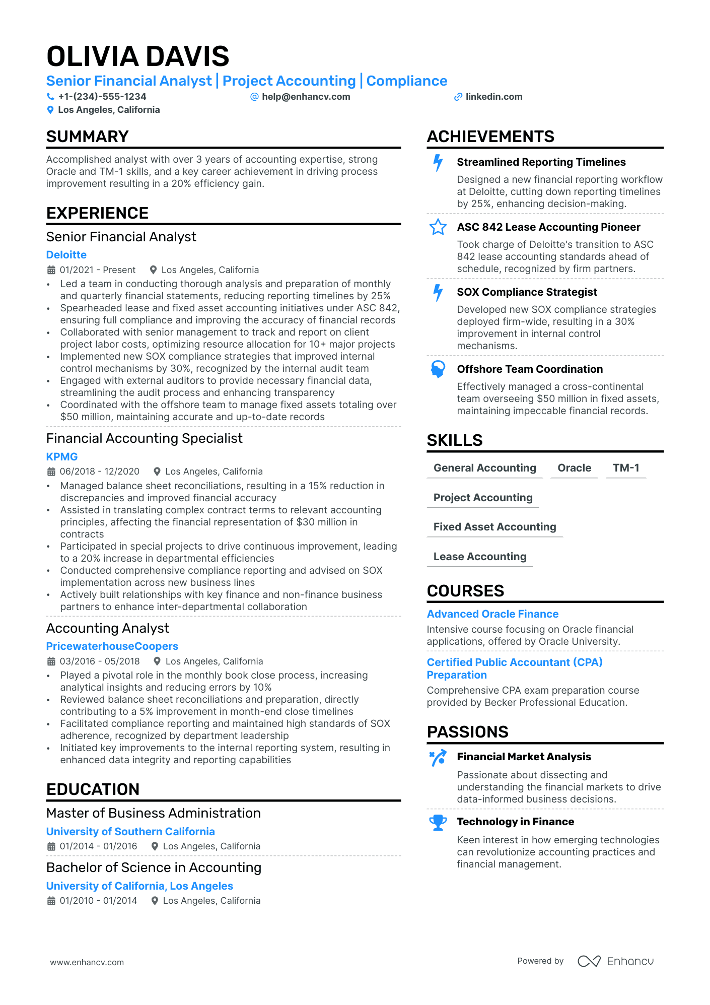Functional Accounting resume example