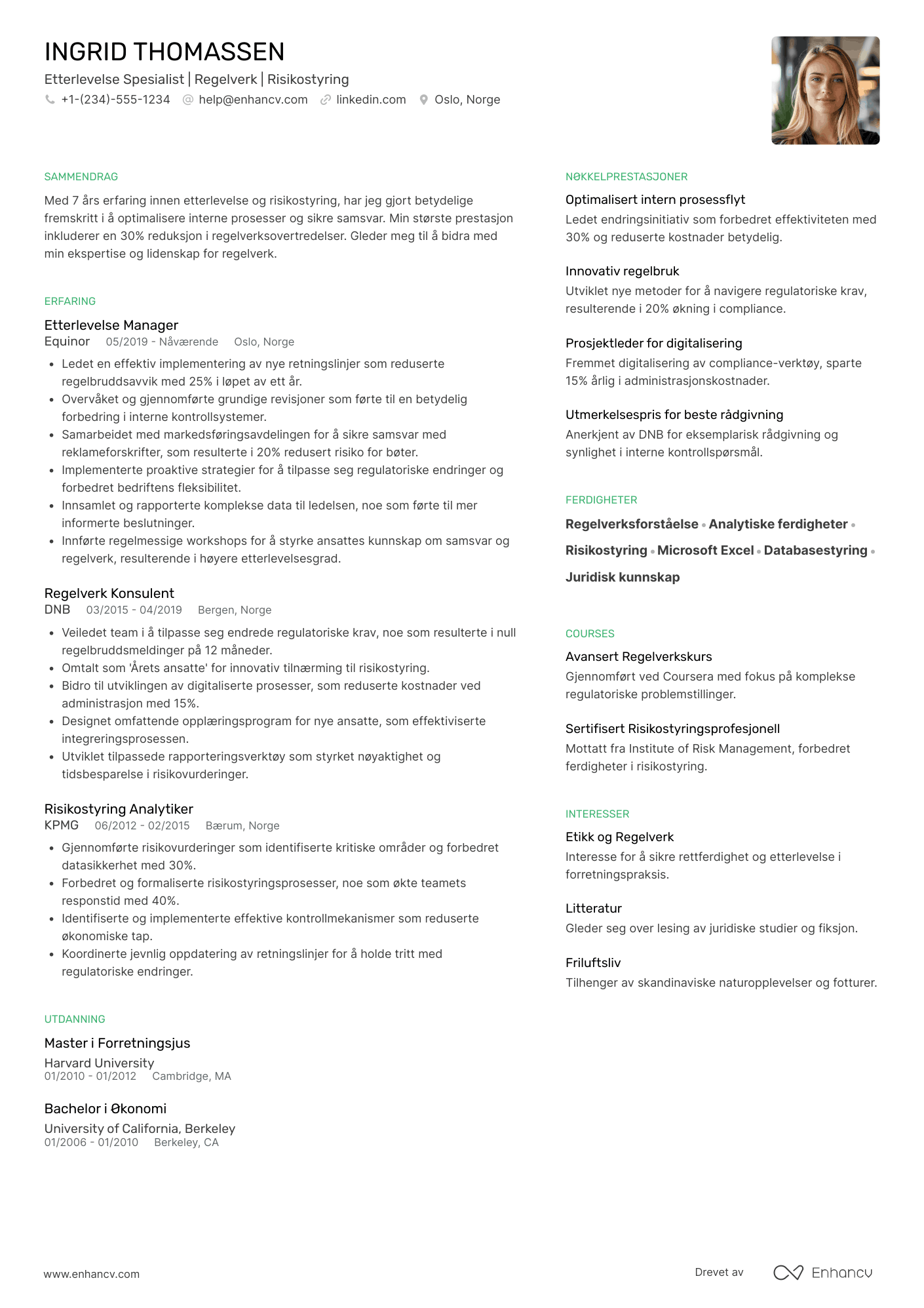Etterlevelse CV