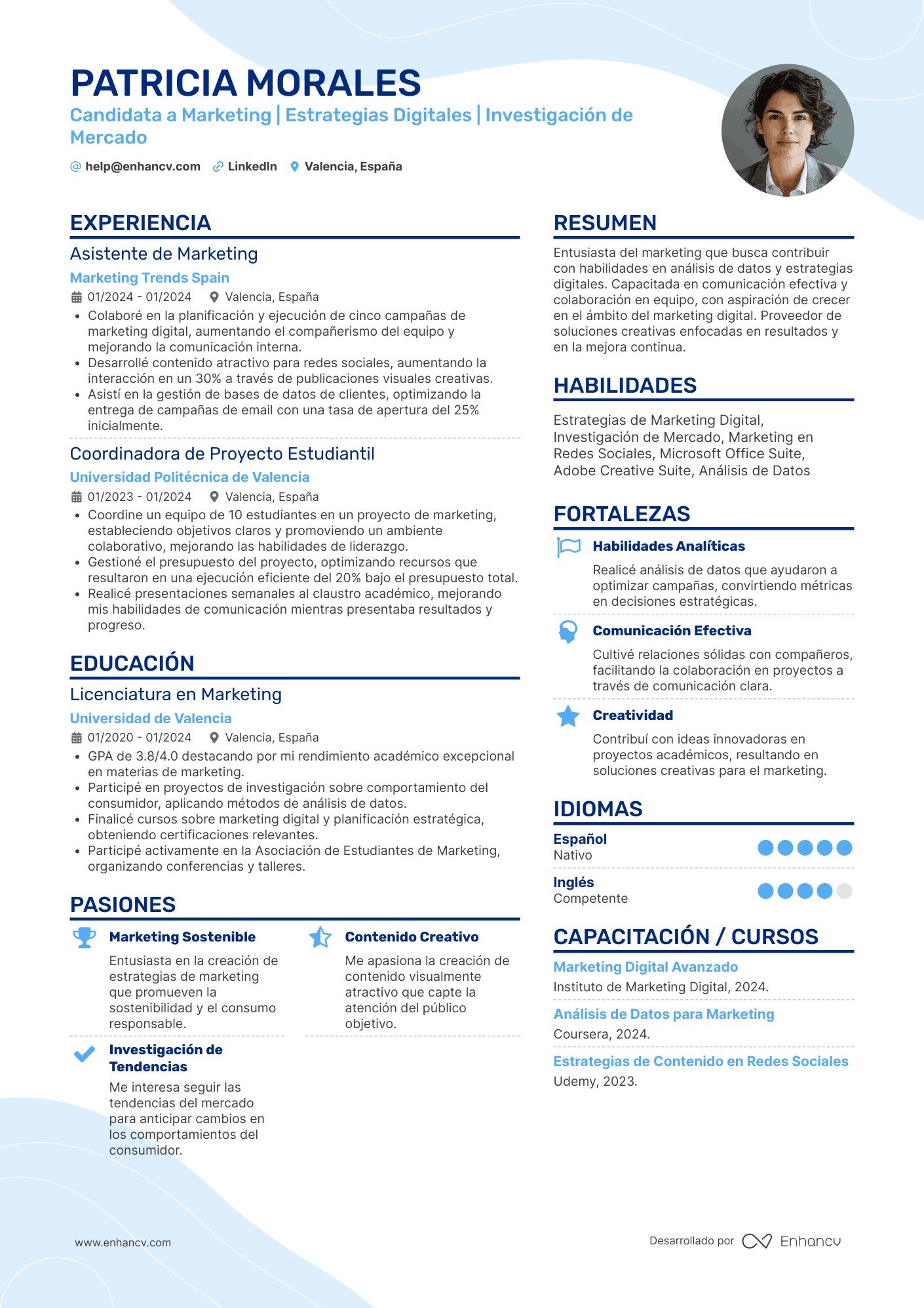 recien graduado CV