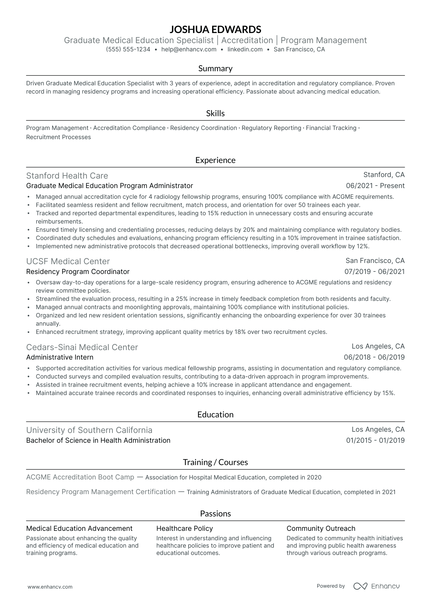 Higher Education Administrator resume example