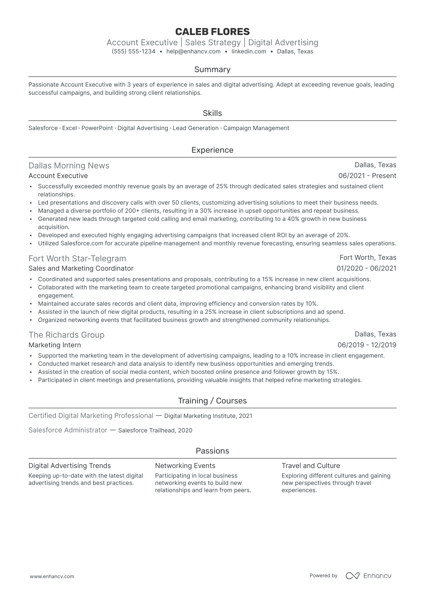 Strategic Account Executive resume example