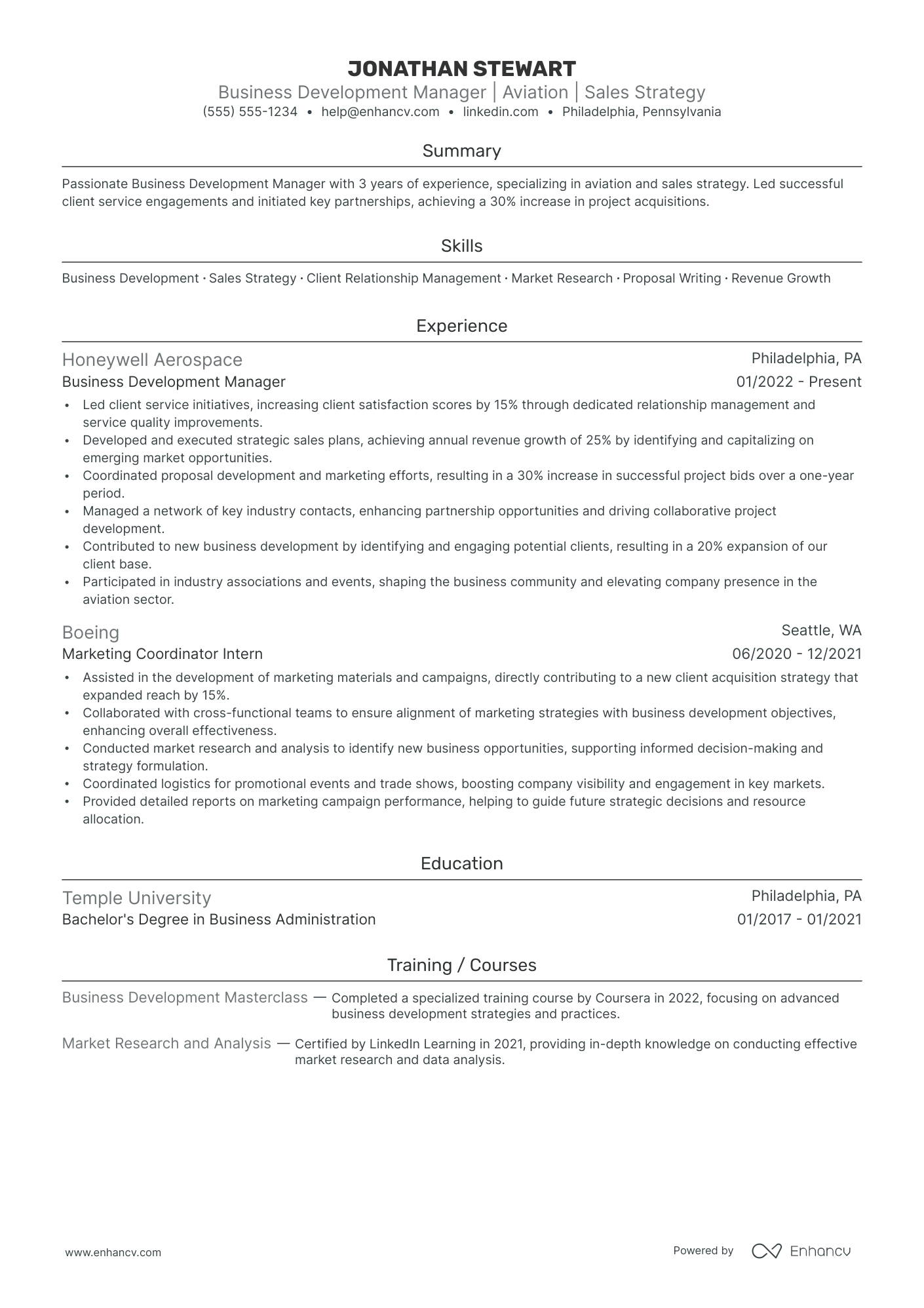 Senior Business Development Manager Resume Example Resume Example