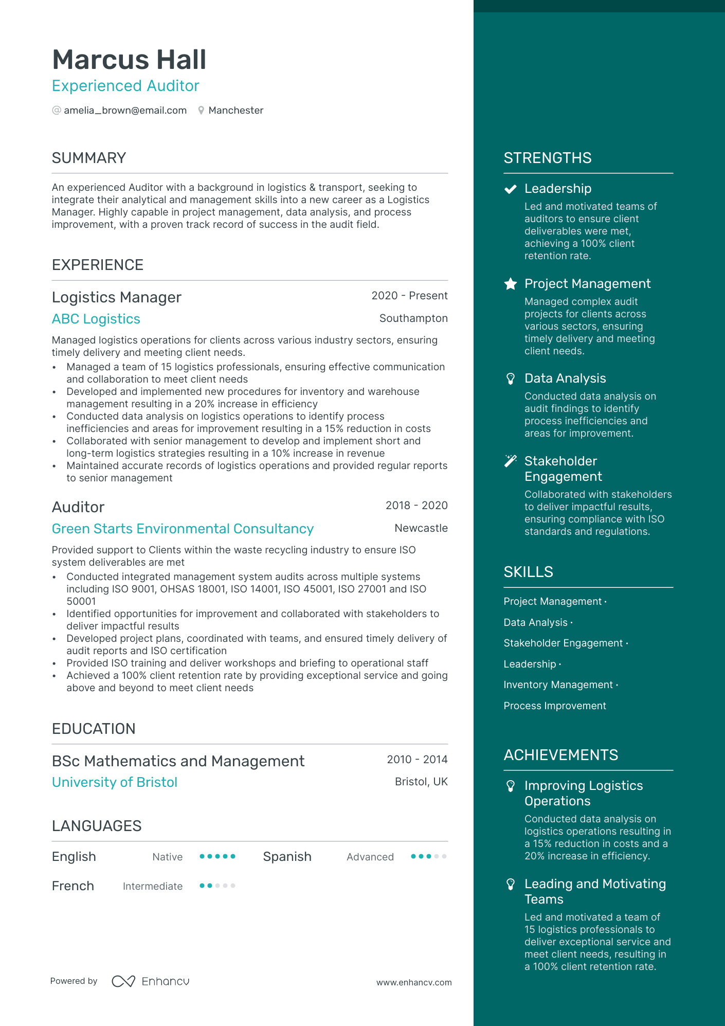 3 Auditor CV Examples for 2024