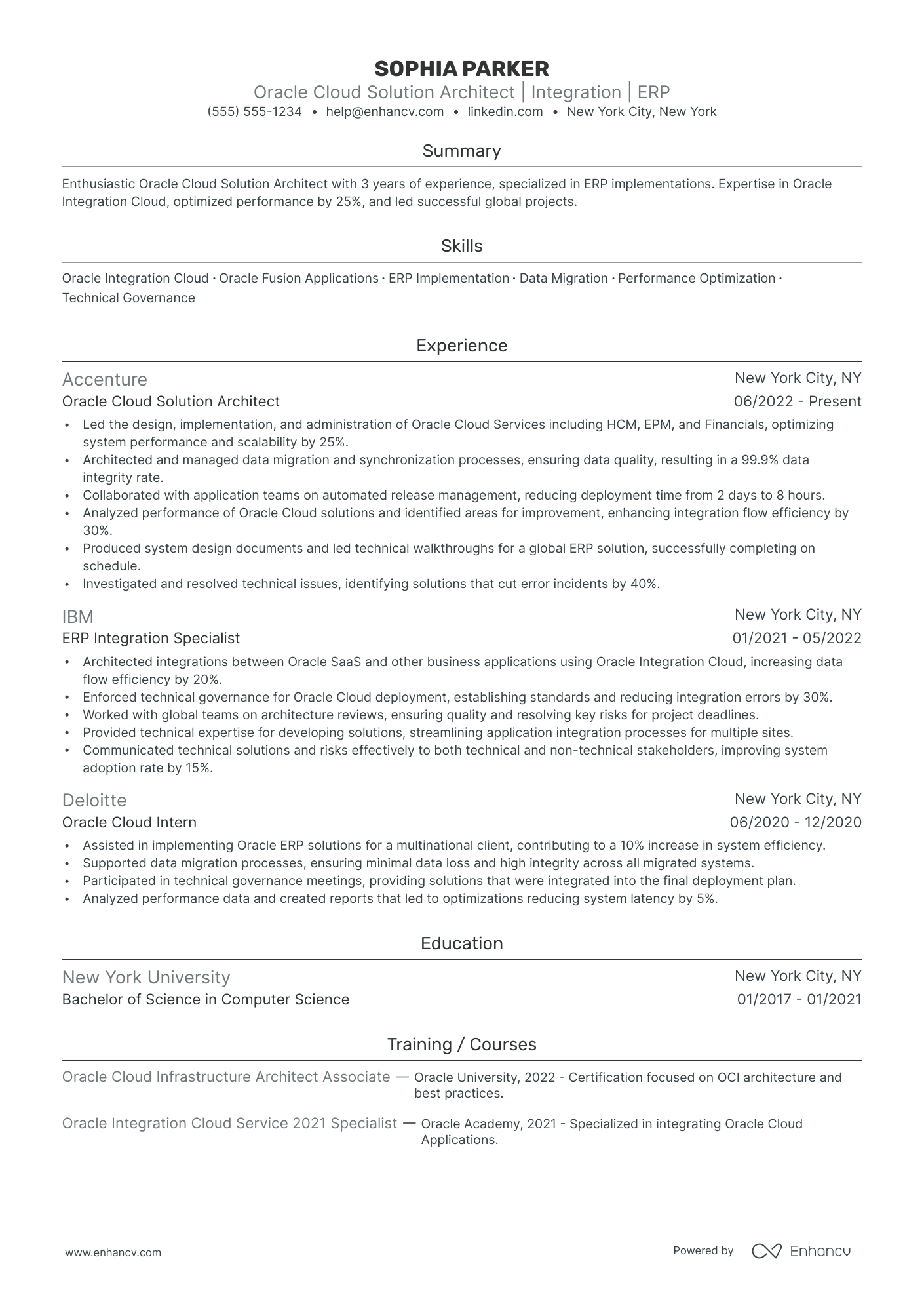 Cloud Solutions Architect resume example