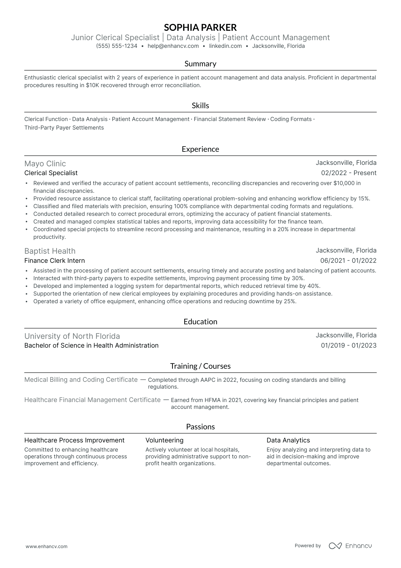 Office Clerk Specialist Resume Example Resume Example