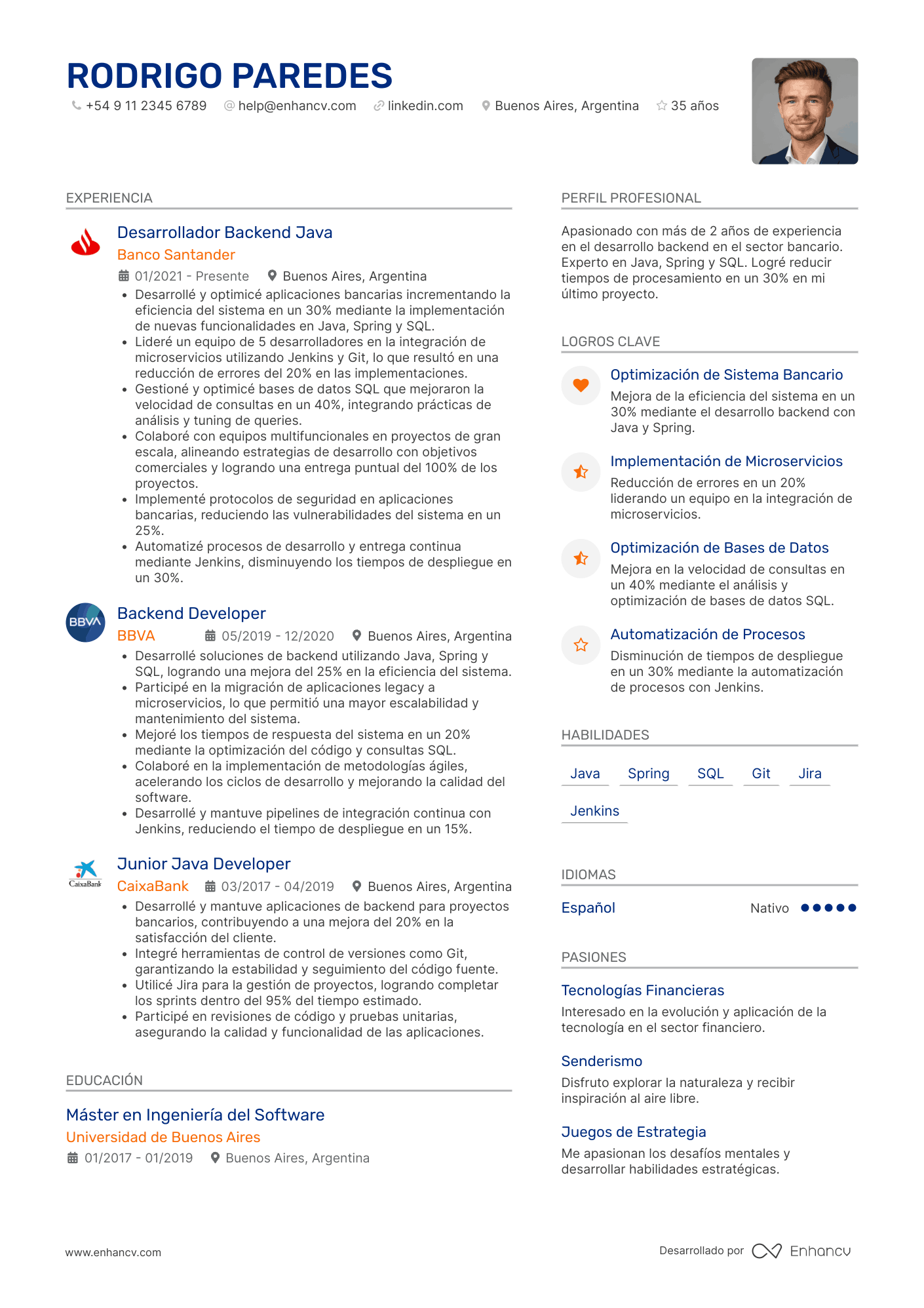 Moderno con logos — Plantillas de CV
