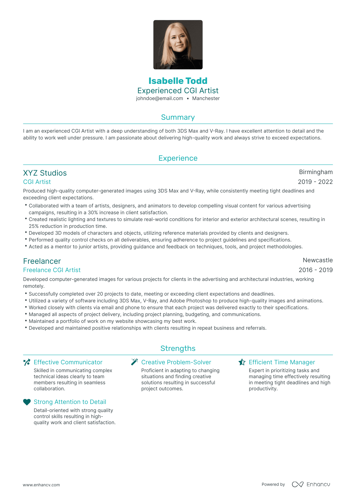 3 Artist CV Examples for 2023