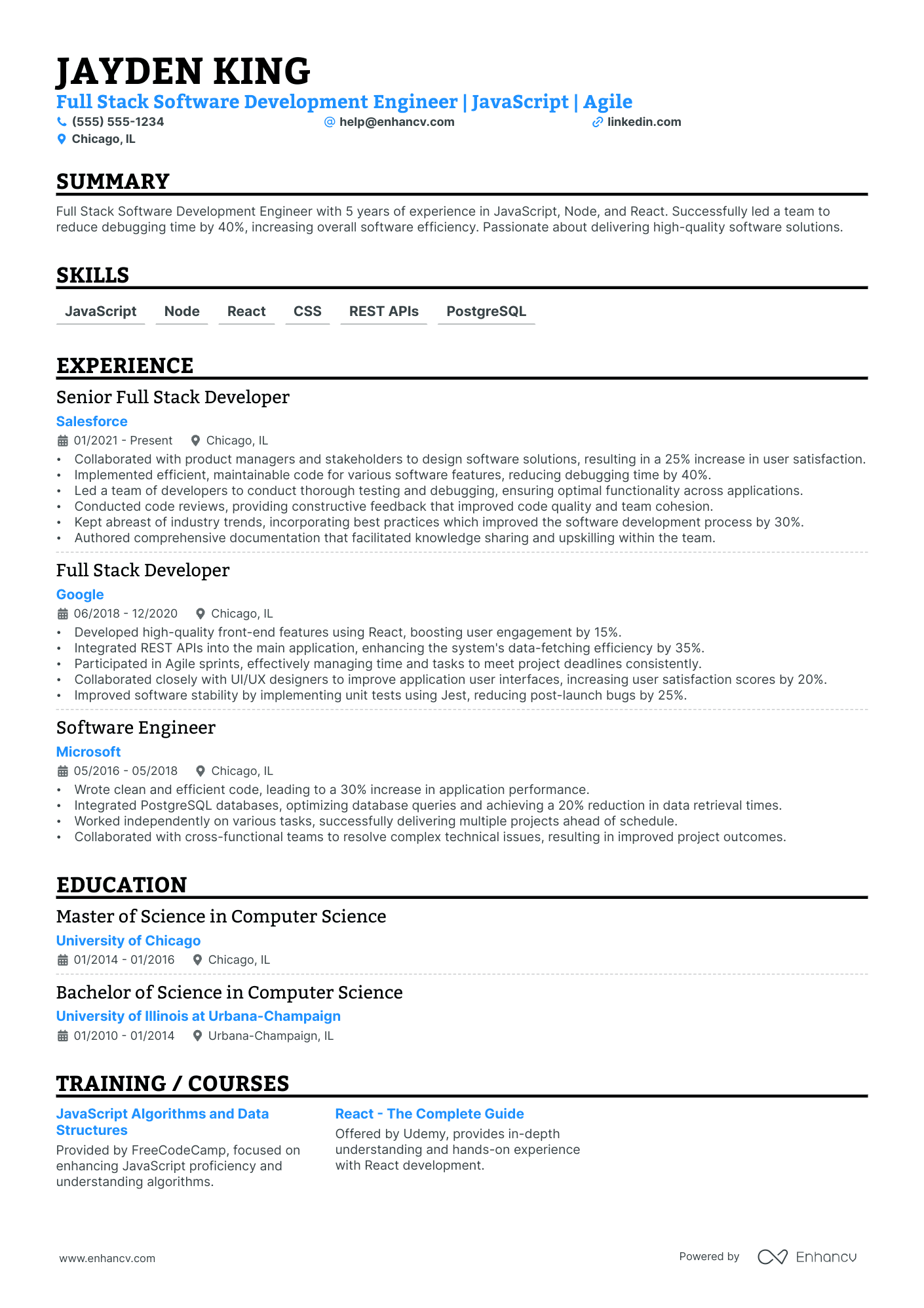 Junior Front End Developer Resume Example Resume Example