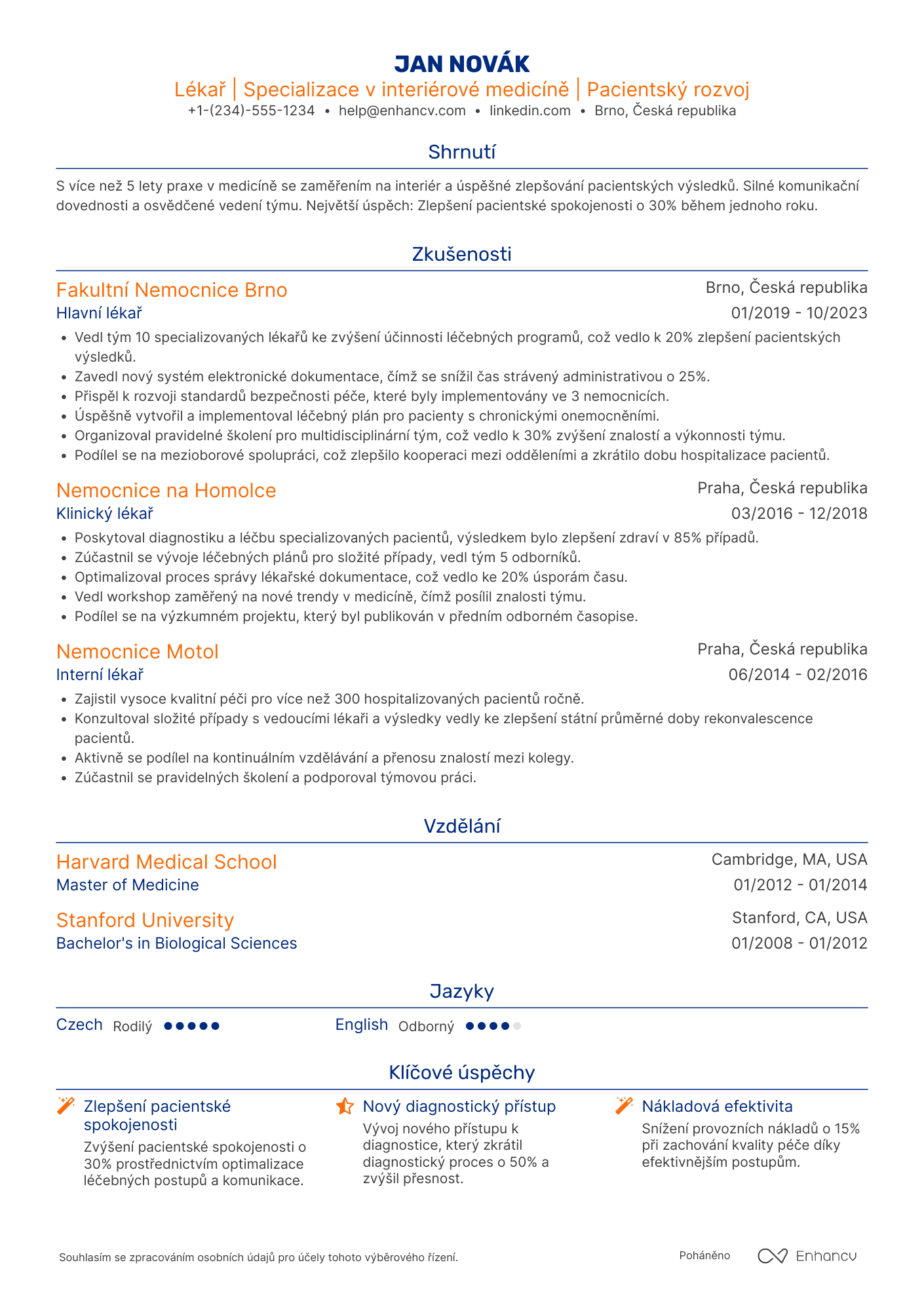 Lékař CV
