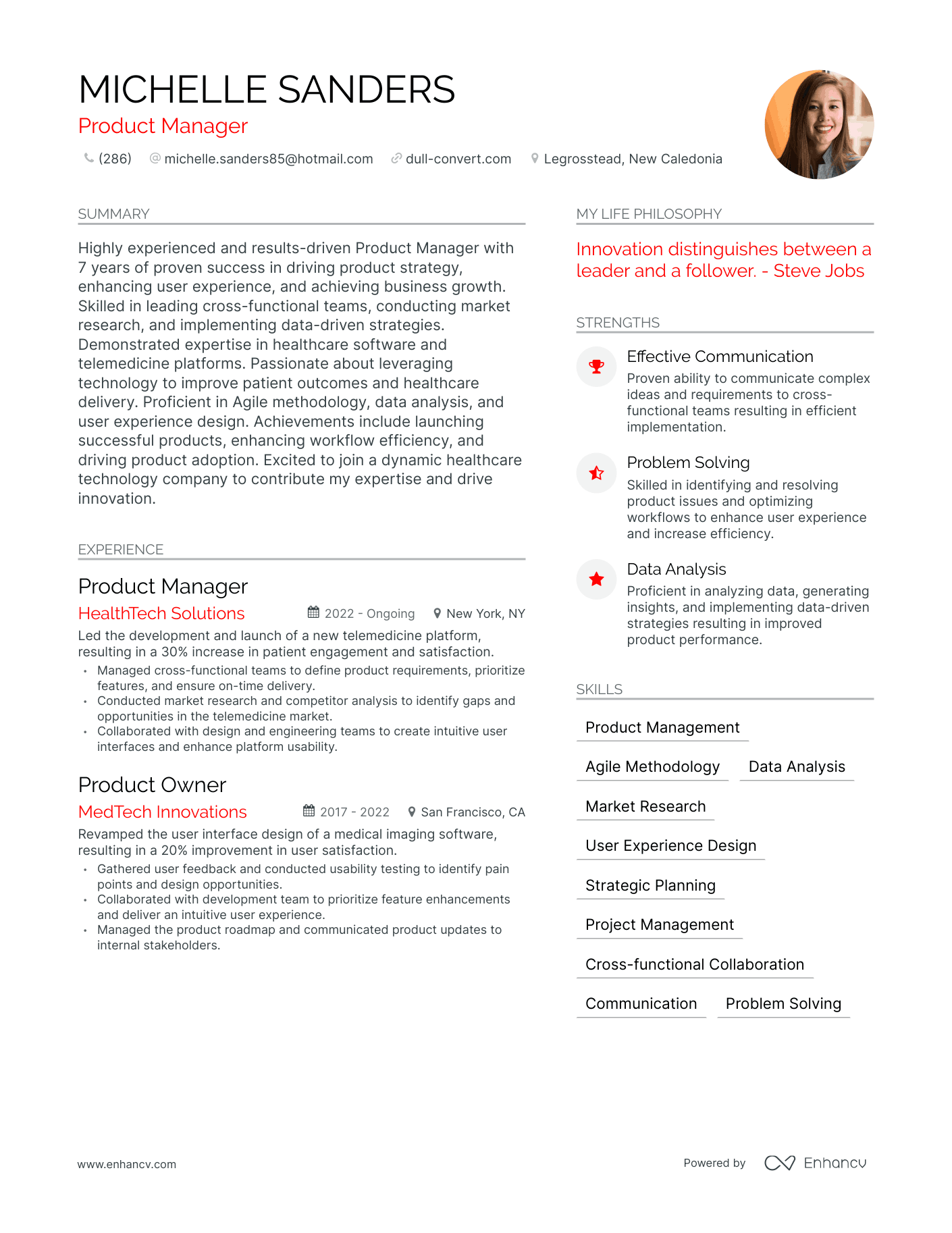 examples of video resume