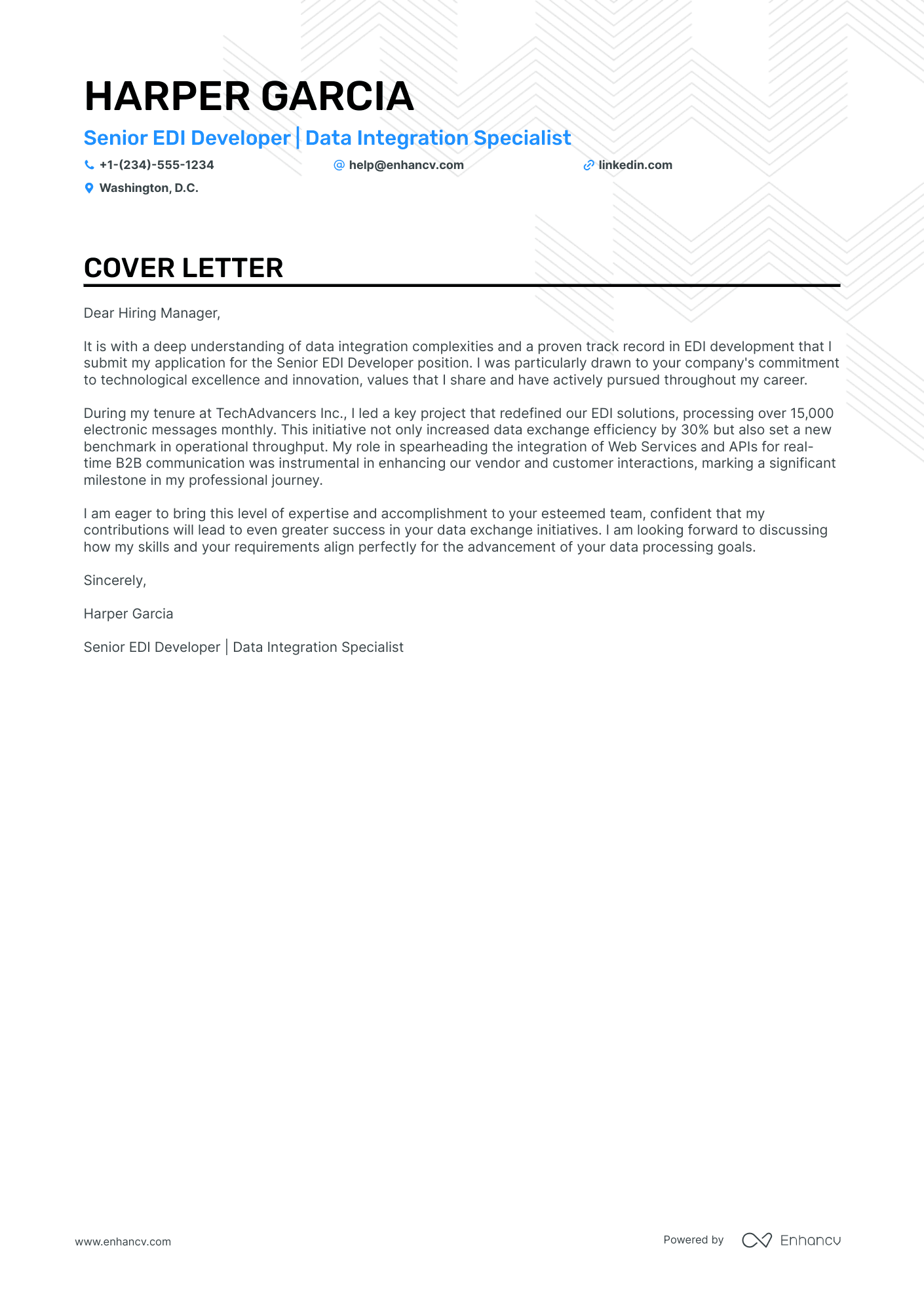 EDI Developer cover letter