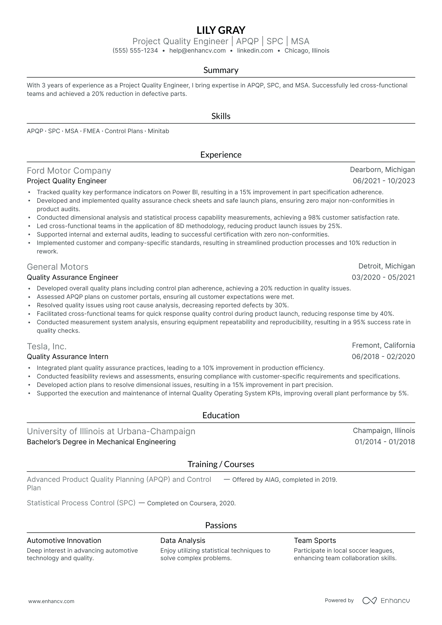 Automotive Quality Assurance Engineer Resume Example Resume Example