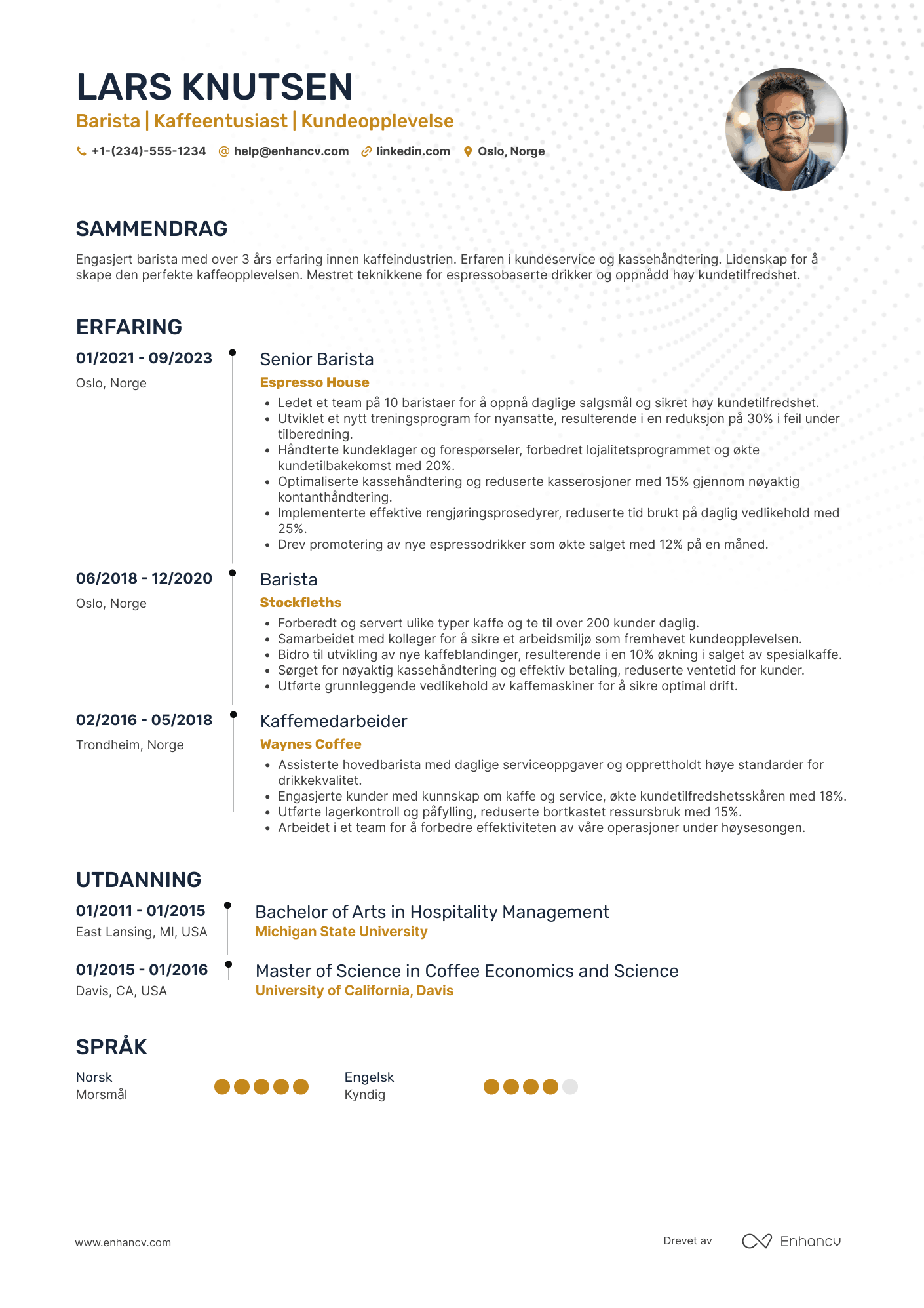 Barista CV
