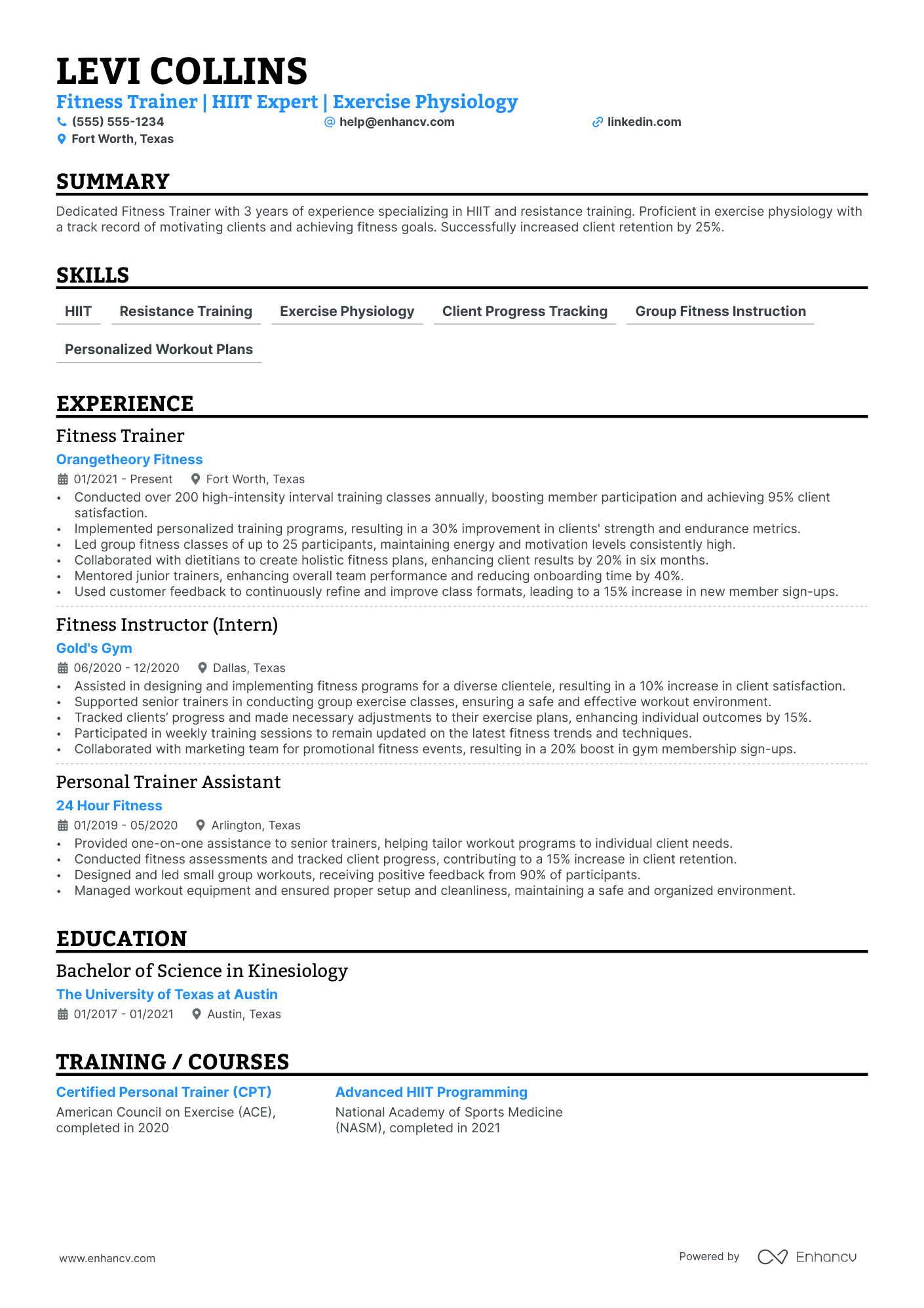 Personal Trainer for the Elderly Resume Example Resume Example