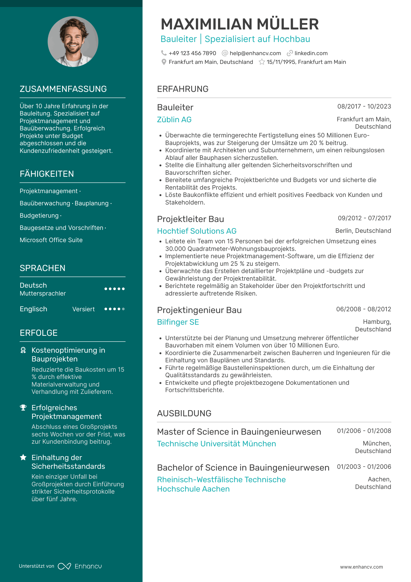 Bauleiter CV